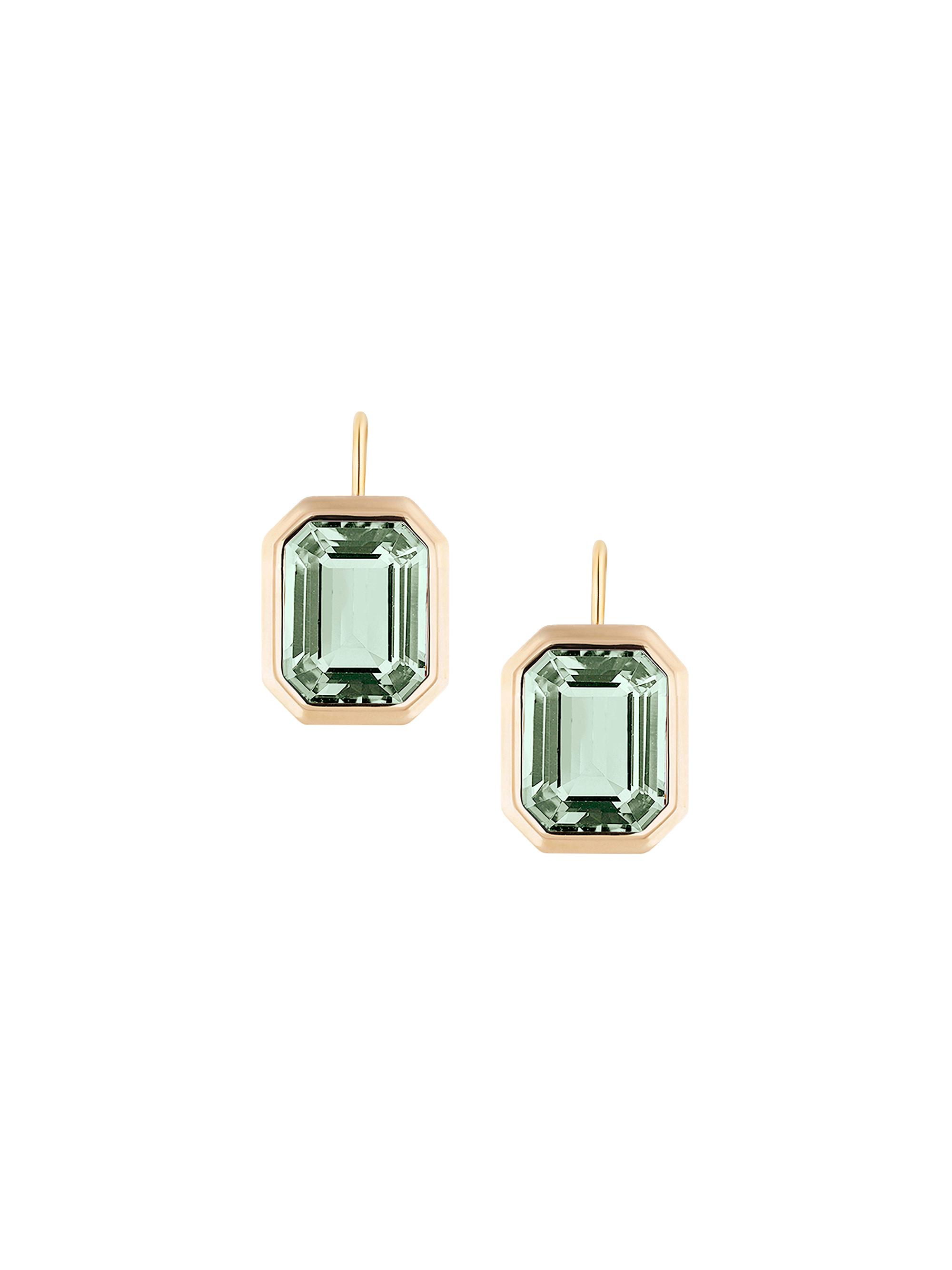 Goshwara Women's Manhattan 18K Yellow Gold & Prasiolite Drop Earrings - Green