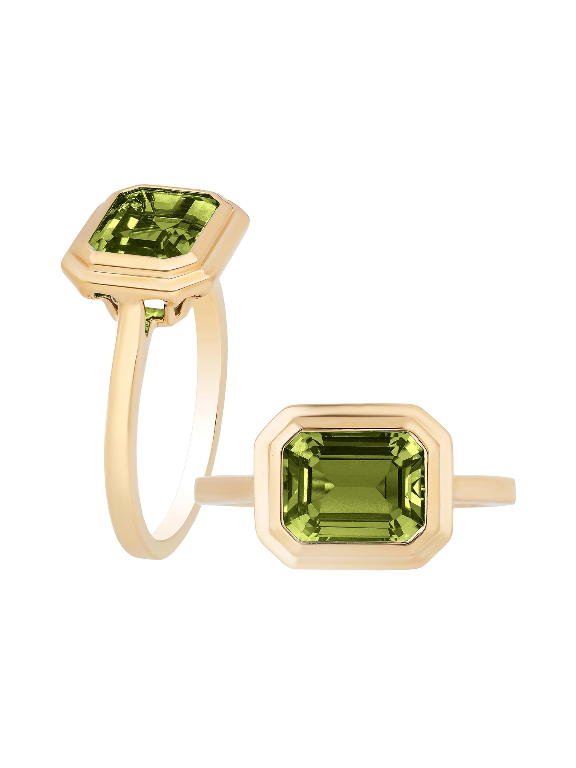 Goshwara Women's Manhattan 18K Yellow Gold & Peridot Ring - Green