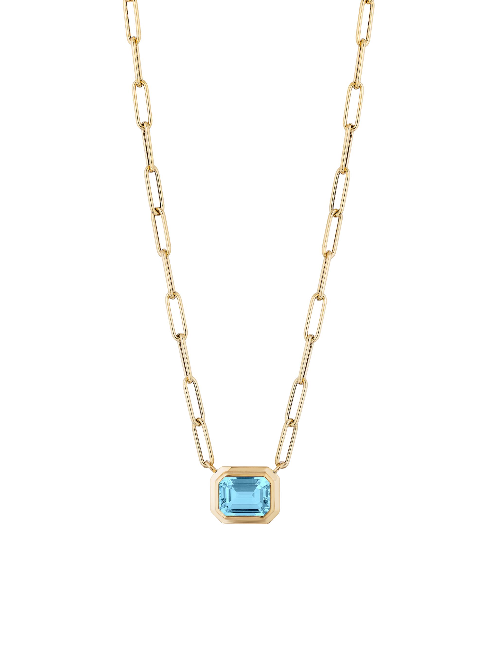 Goshwara Women's Manhattan 18K Gold & Blue Topaz Pendant Necklace - Yellow Gold