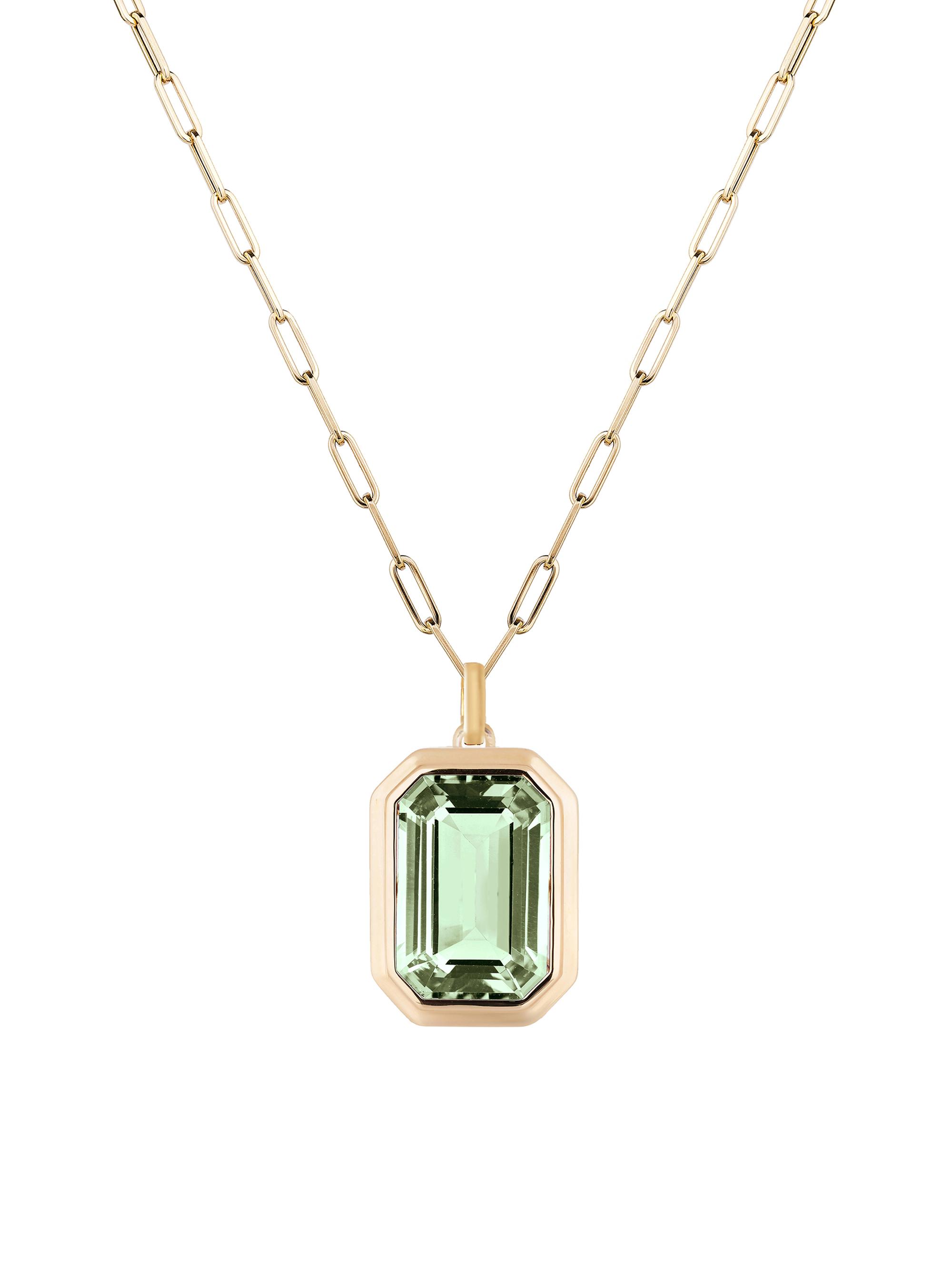 Goshwara Women's Manhattan 18K Yellow Gold & Prasiolite Pendant Necklace - Yellow Gold