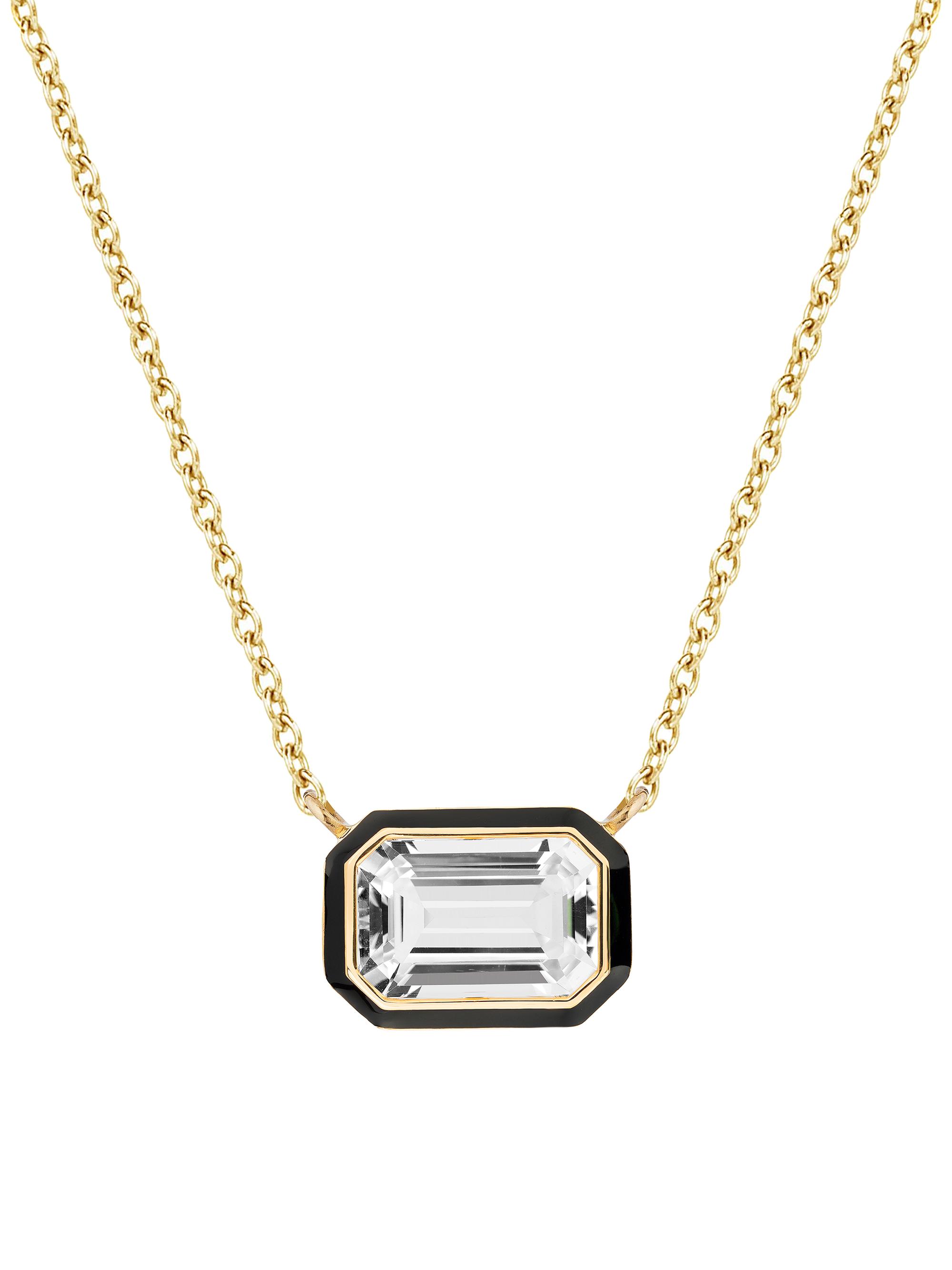 Goshwara Women's Queen 18K Yellow Gold, Rock Crystal, & Enamel Pendant Necklace - Yellow Gold