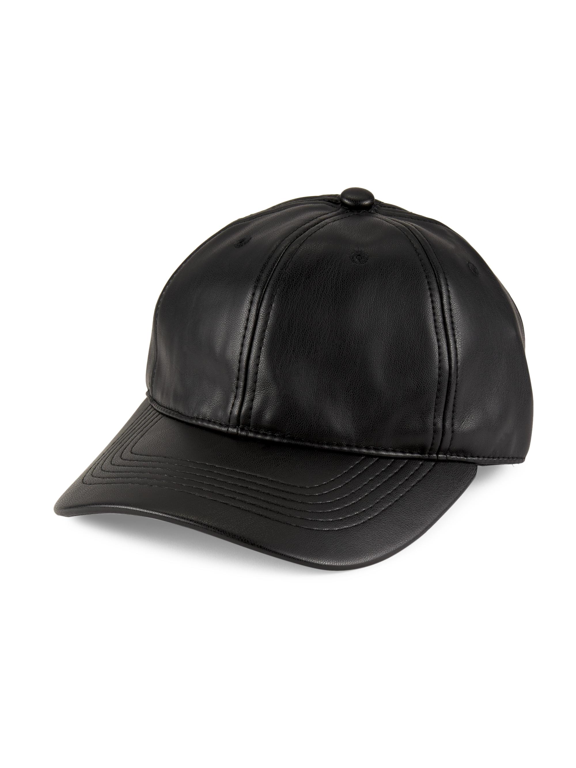 Apparis Women's Shane Vegan Leather Baseball Cap - Noir