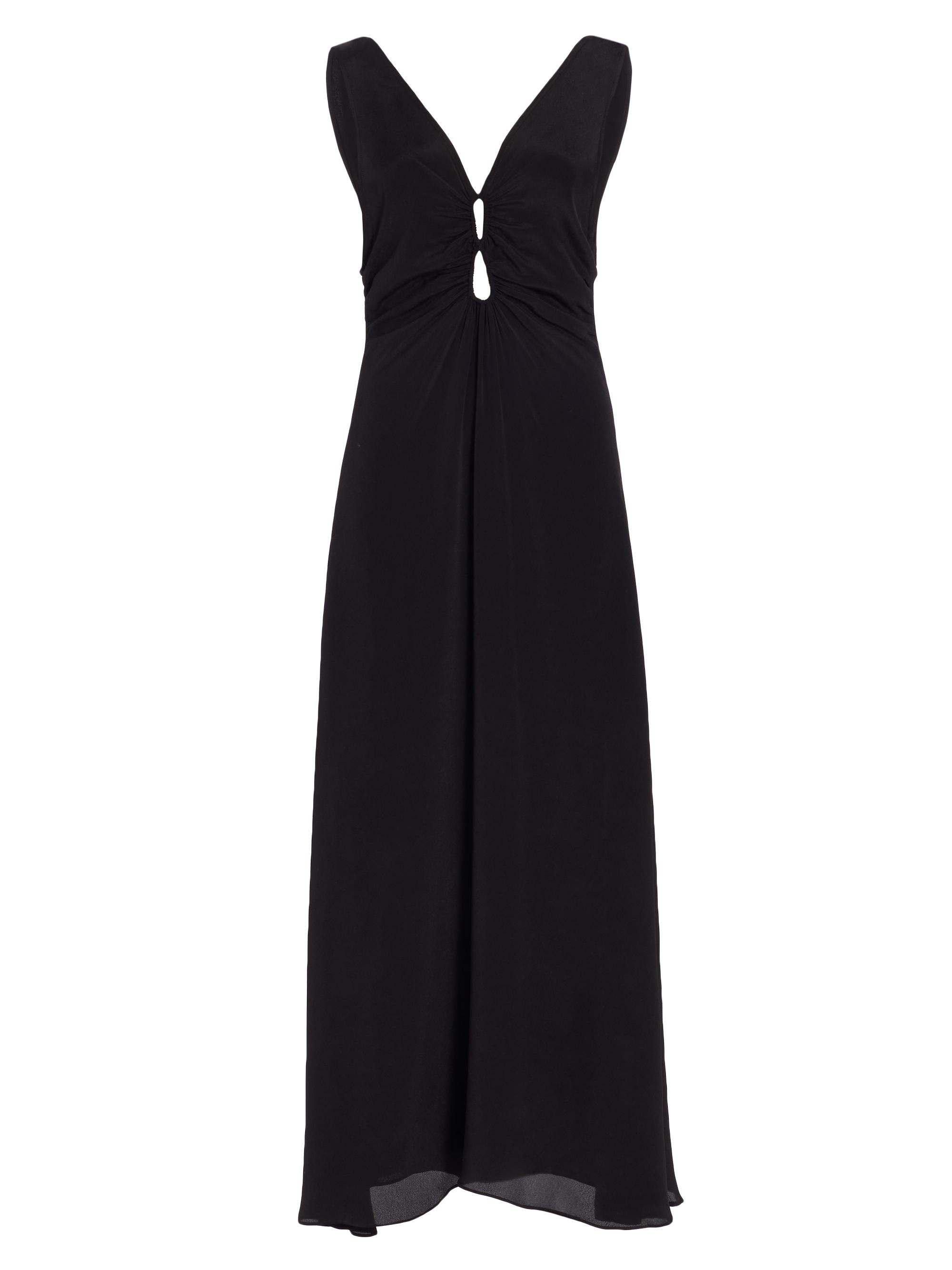 Magali Pascal Women's Mirren Silk-Blend Maxi Dress - Off Black