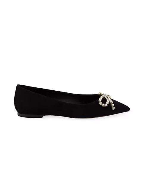 Louis Vuitton Black Denim Monogram Denim Bow Ballet Flats Size 5.5