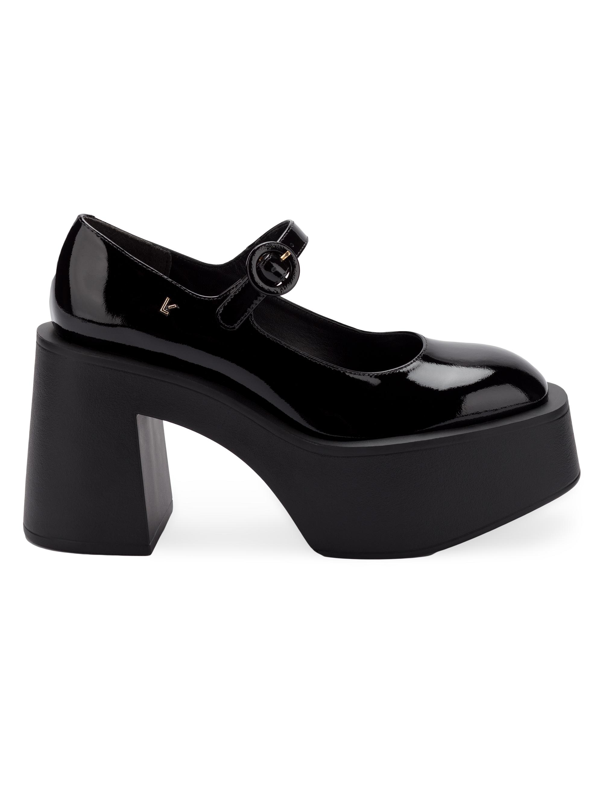 Larroudé Women's Olivia Patent Leather Mary Jane Pumps - Black