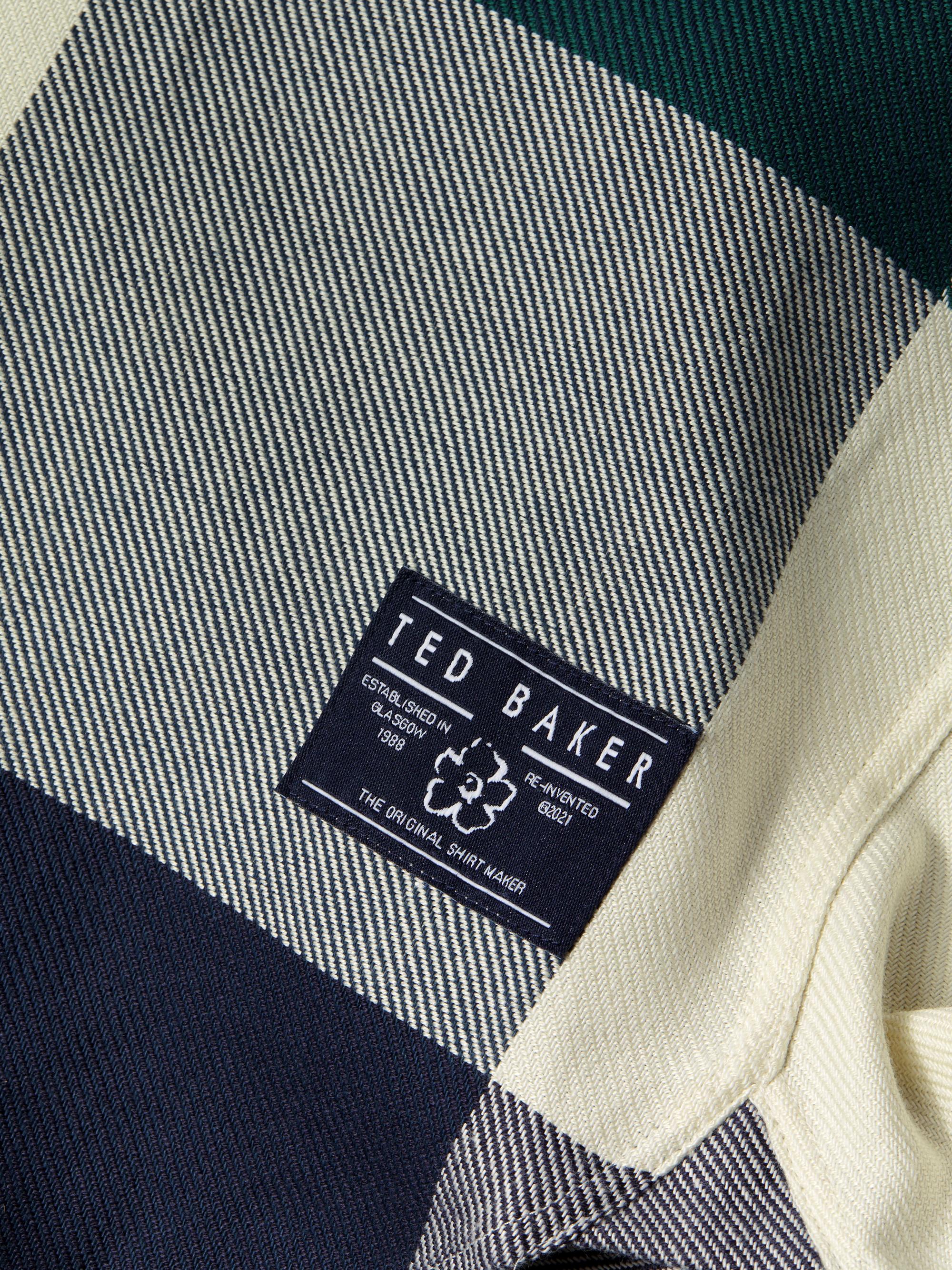 notley long sleeve large scale check shirt