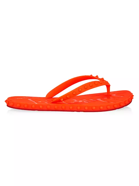 Christian Louboutin Loubi Flip Thong Sandals - White - Flip-Flops