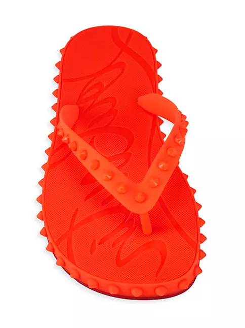 Christian Louboutin - Authenticated Sandal - Rubber Orange for Women, Never Worn