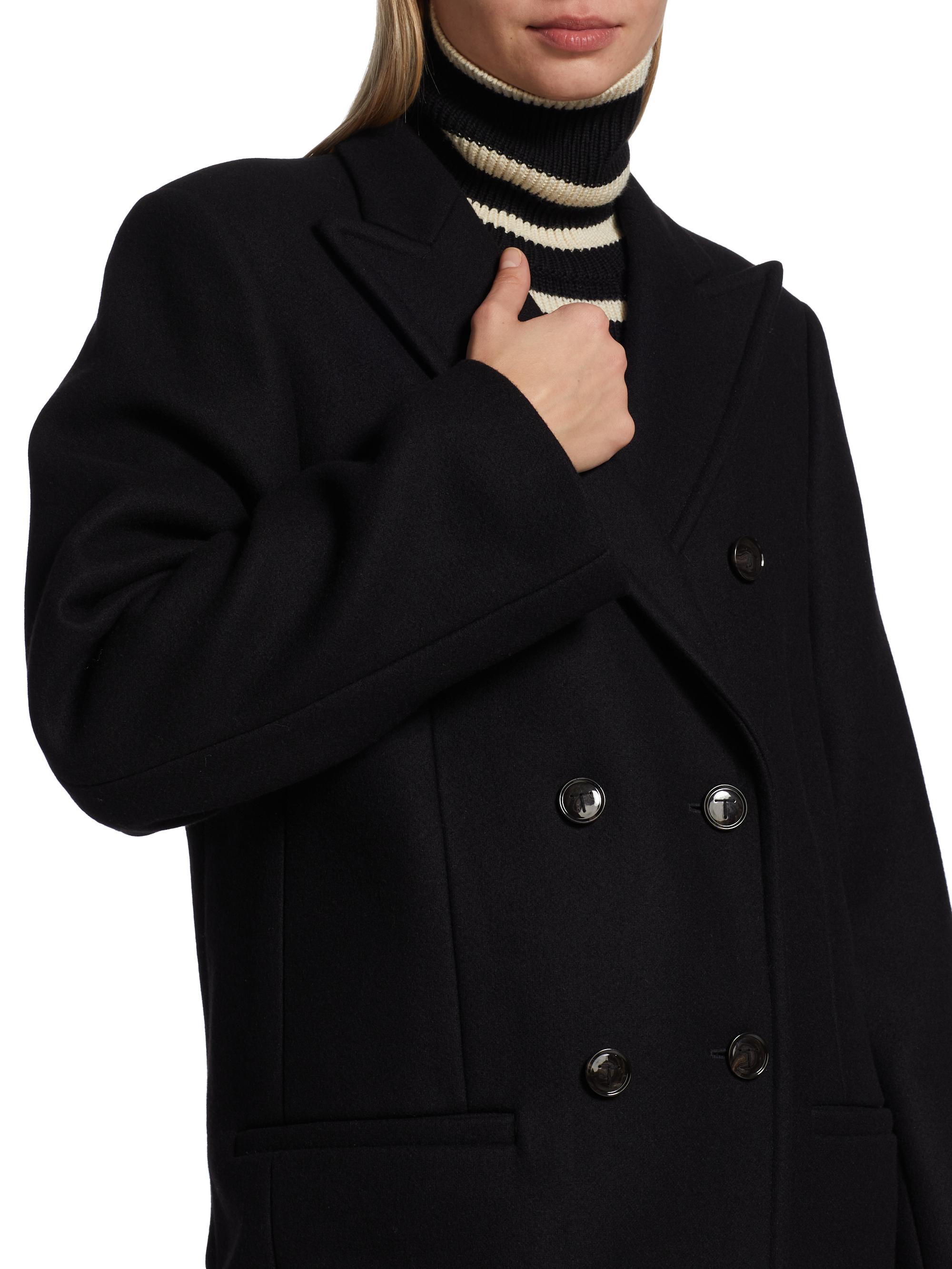 Tailored Double-Breasted Wool Coat