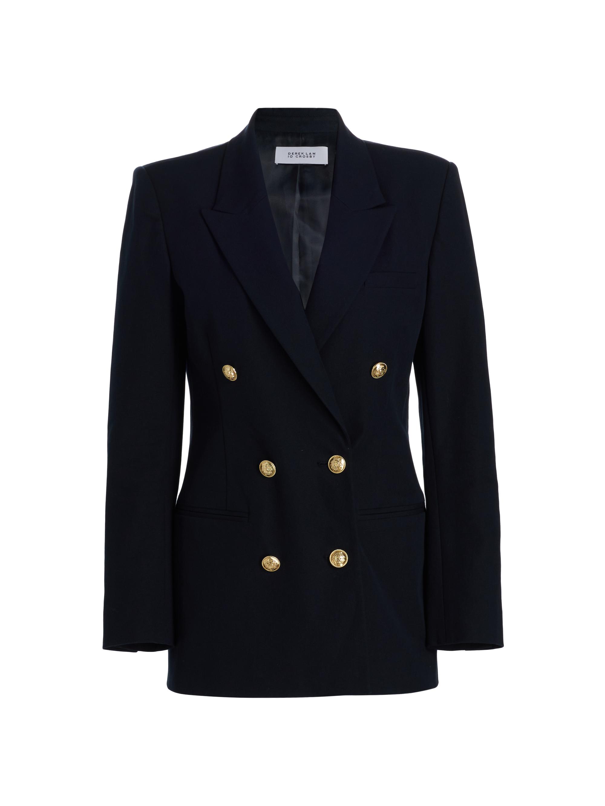 Derek Lam 10 Crosby Women's Walter Double-Breasted Jacket - Midnight