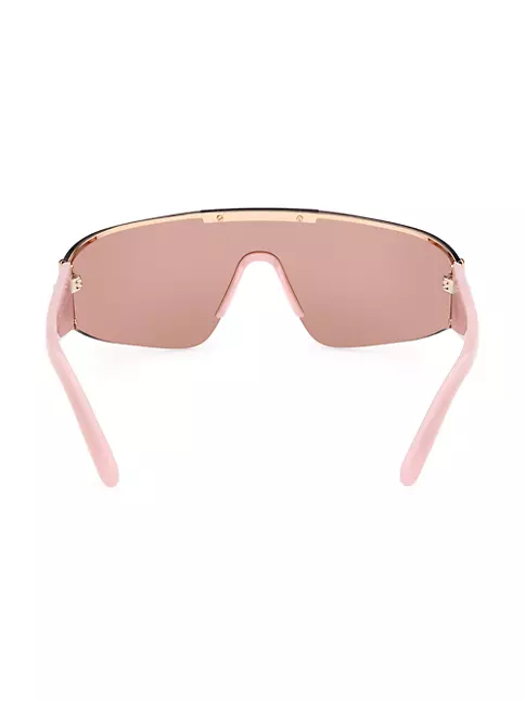 Shop Moncler Ombrate Shield Sunglasses