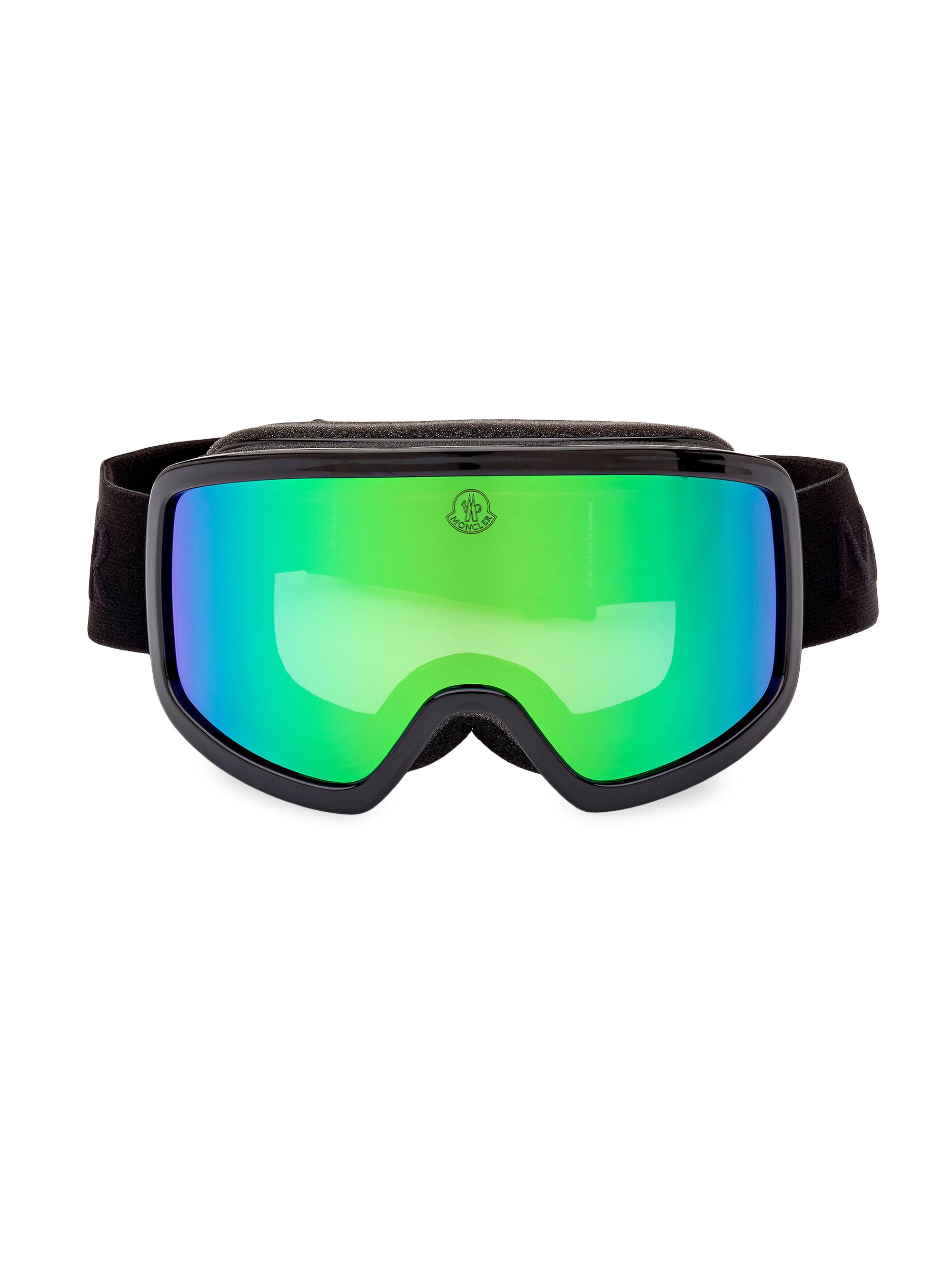 Moncler Women's Terrabeam Logo Ski Goggles - Shiny Black