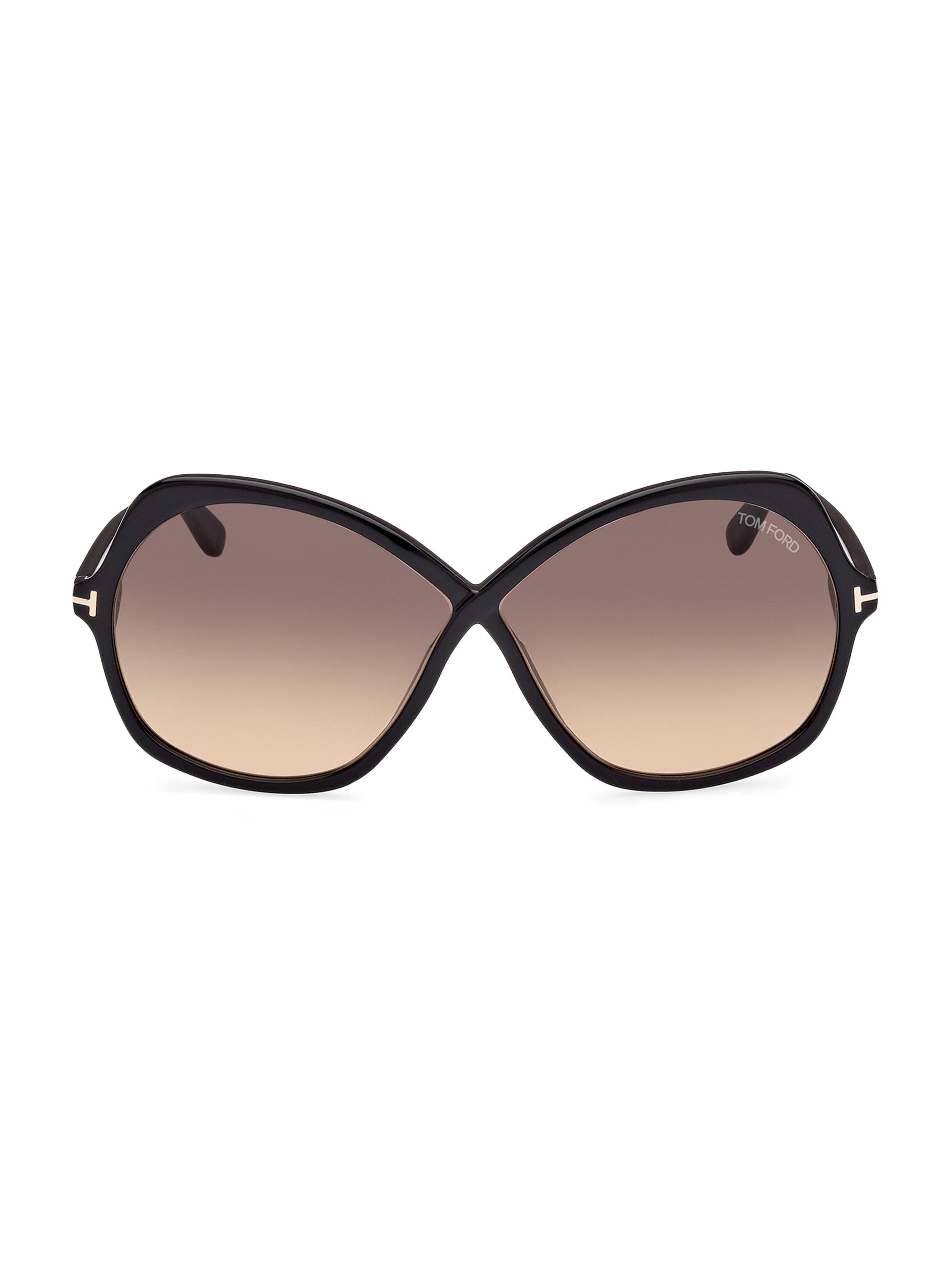 - New ?Authentic Tom Ford TF1013 52Y Rosemin Butterfly Sunglasses, 64mm Tom Ford Rosemin Gradient Brown Butterfly Ladies Sunglasses  main image 2