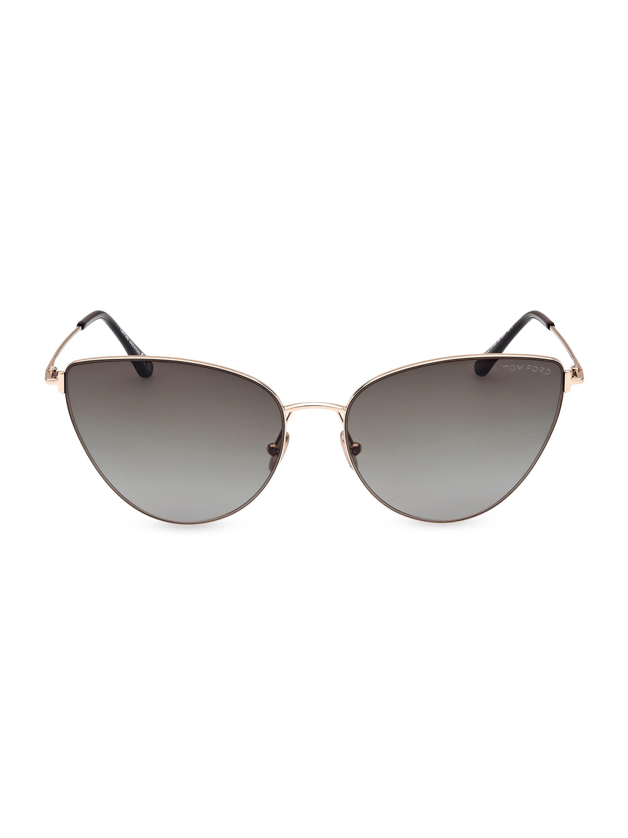 TOM FORD Women's Anais 62MM Cat Eye Sunglasses - Gold Smoke