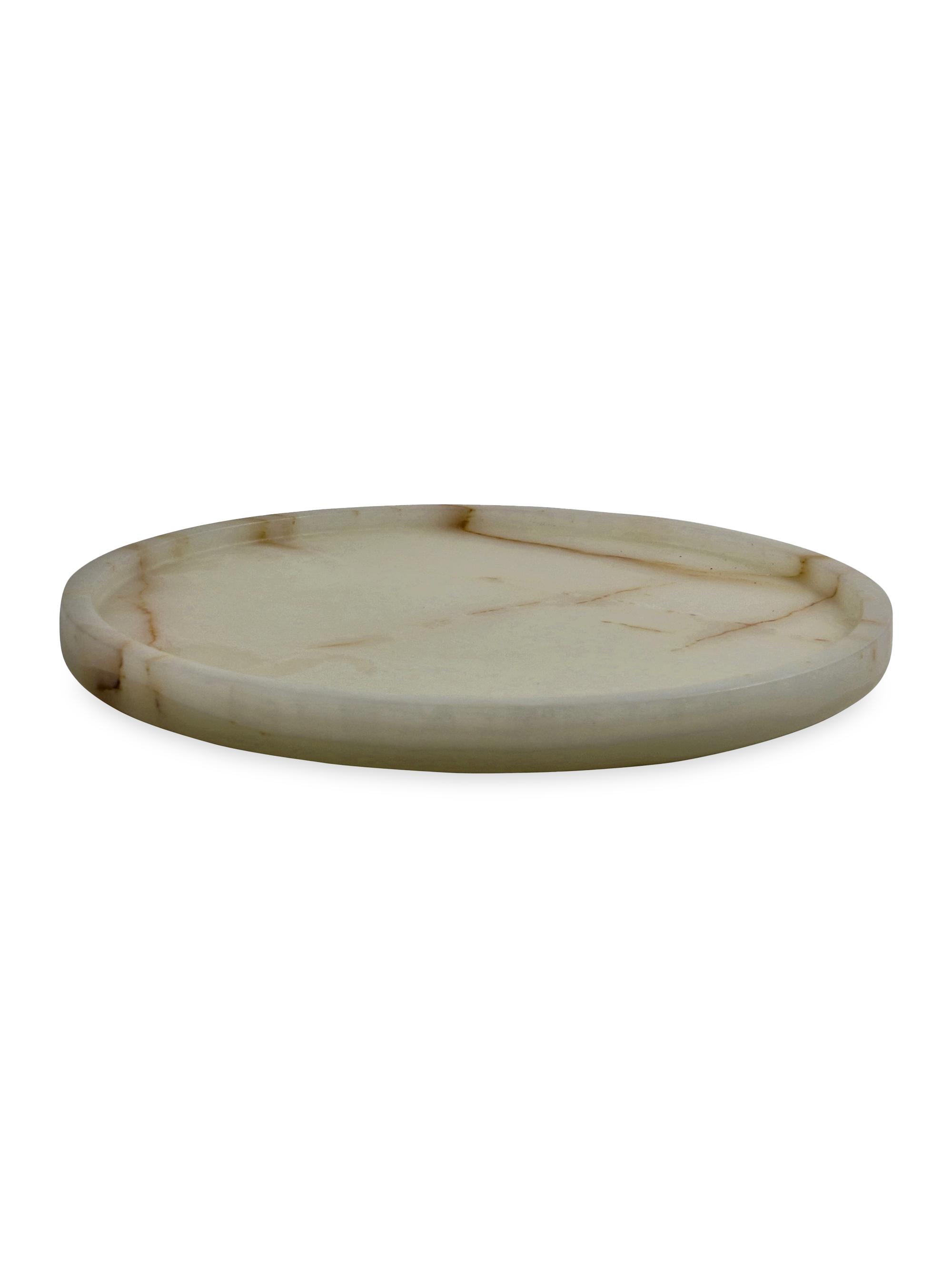 Marble Crafter Athena Onyx Honed 14" Round Tray
