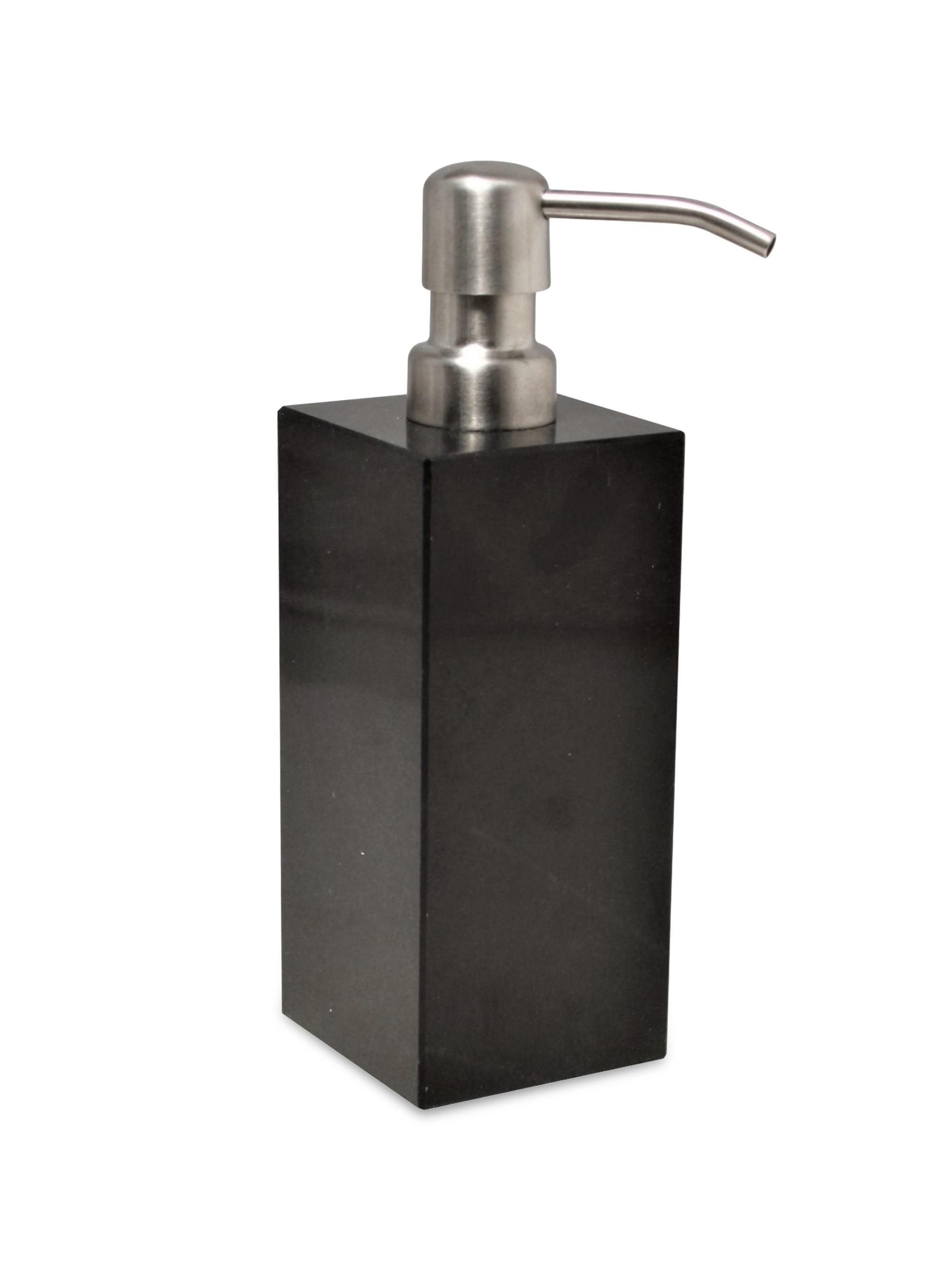 Marble Crafter Myrtus Marble Polished Soap Dispenser - Jet Black