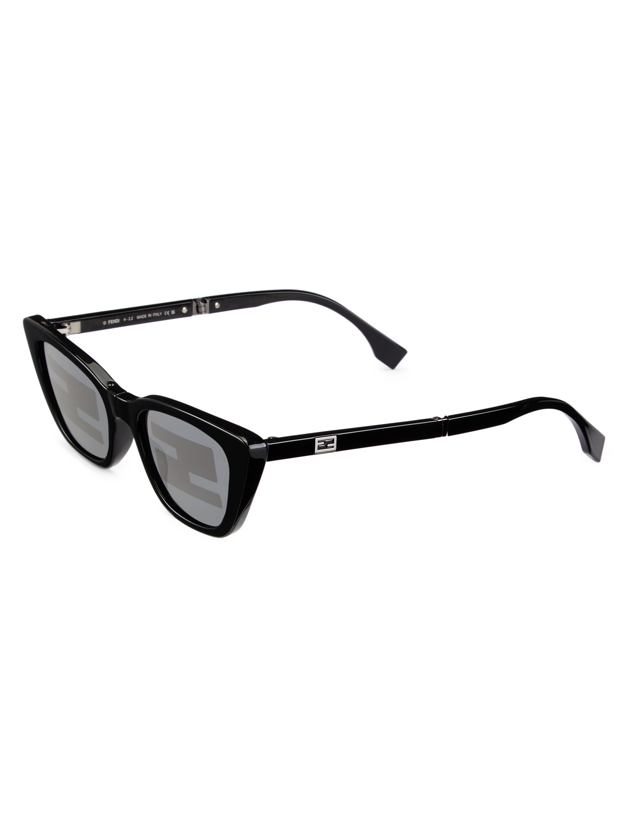 FENDI バゲット ブラック サングラス Fendi Baguette 51MM Cat-Eye Sunglasses | Saks Fifth Avenue