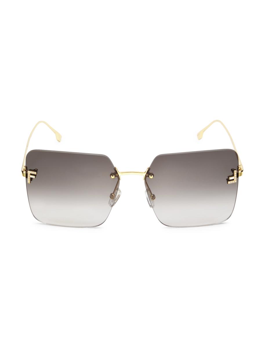 FENDIフェンディ　サンバイザー　ユニセックスM(59cm) Fendi 59MM Square Sunglasses | Saks Fifth Avenue