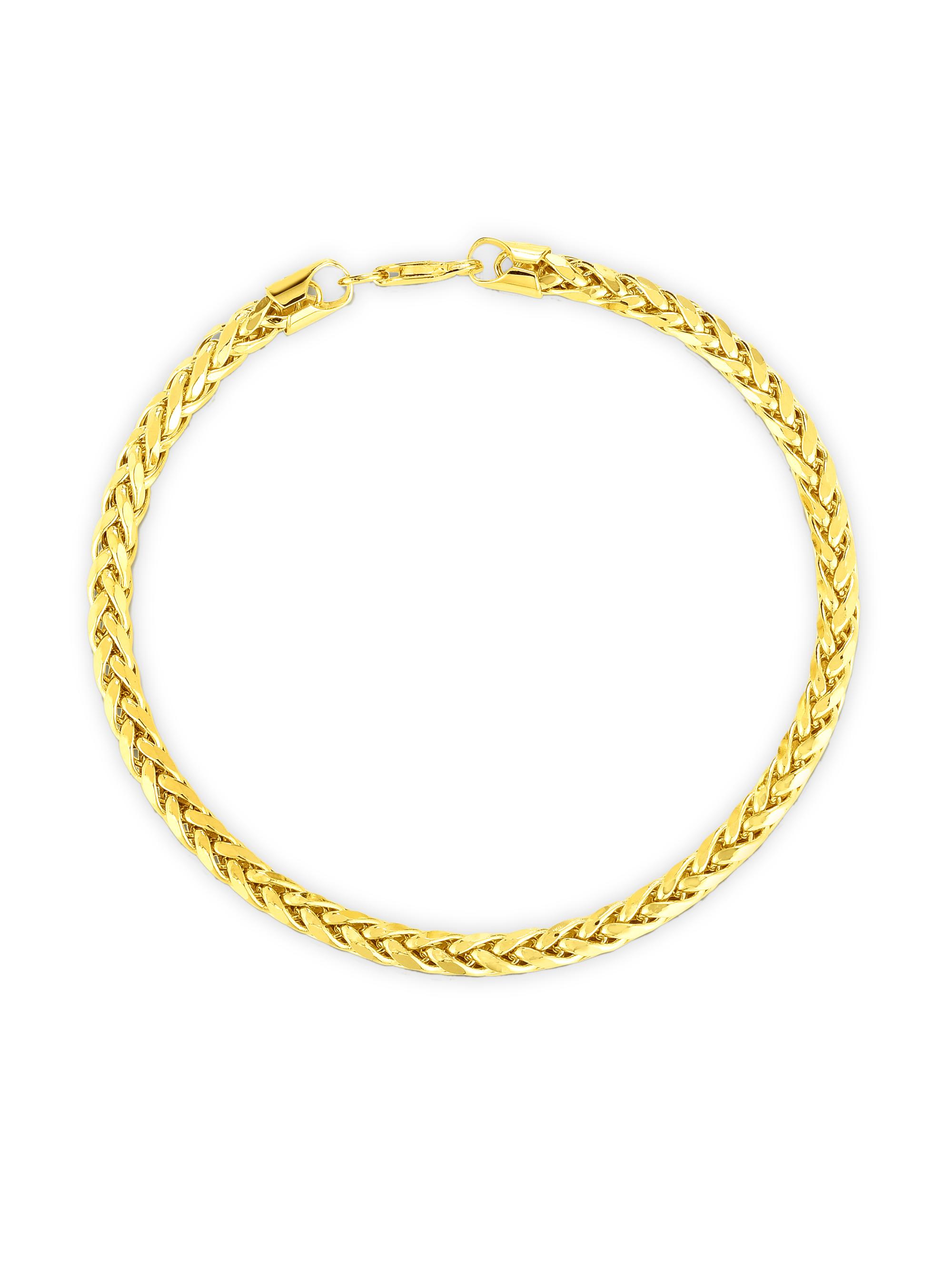 Saks Fifth Avenue Collection Men's 14K Yellow Gold Wheat-Chain Bracelet - Yellow Gold