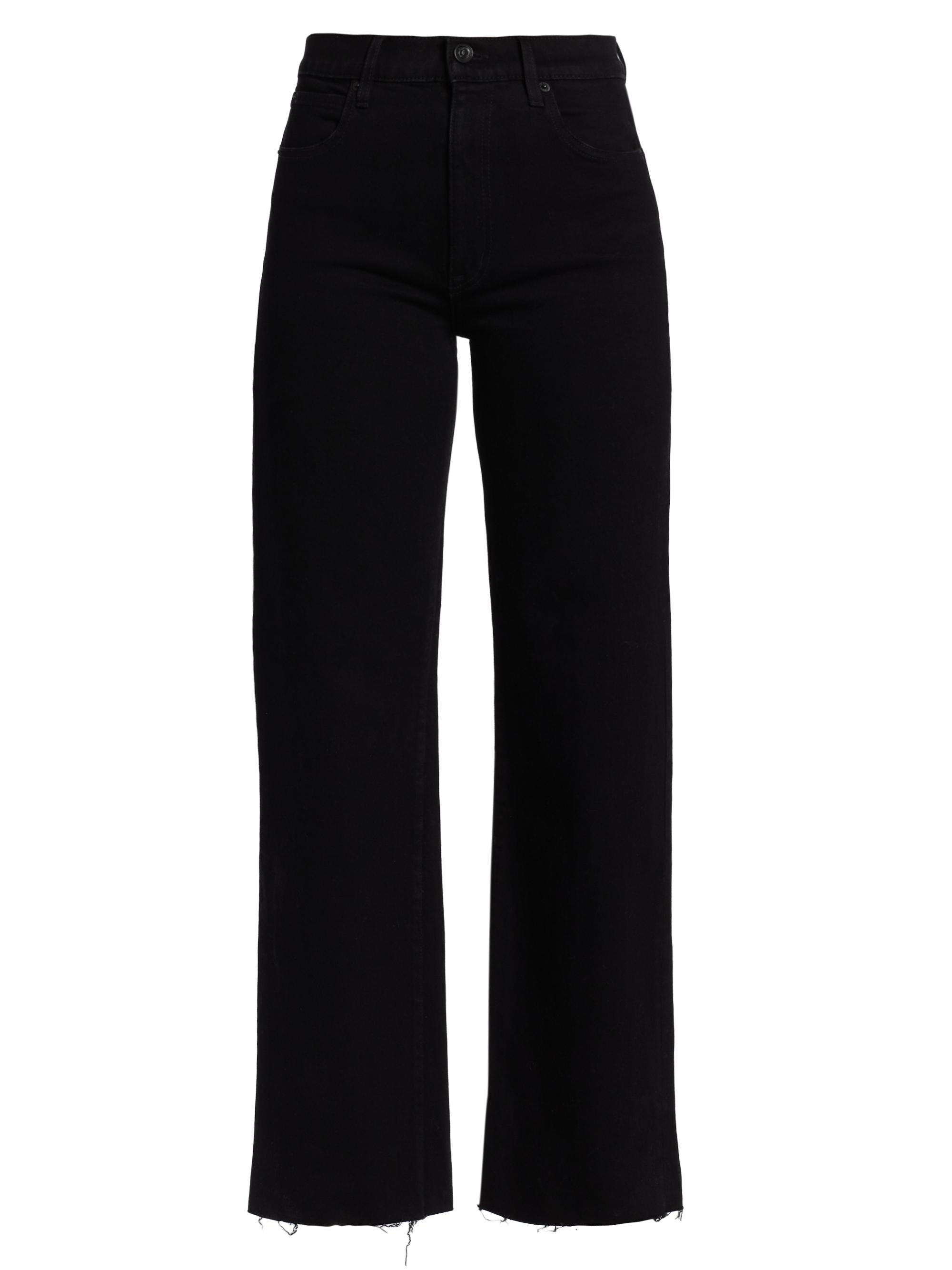 SLVRLAKE Women's Grace High-Rise Wide-Leg Jeans - Jet Black