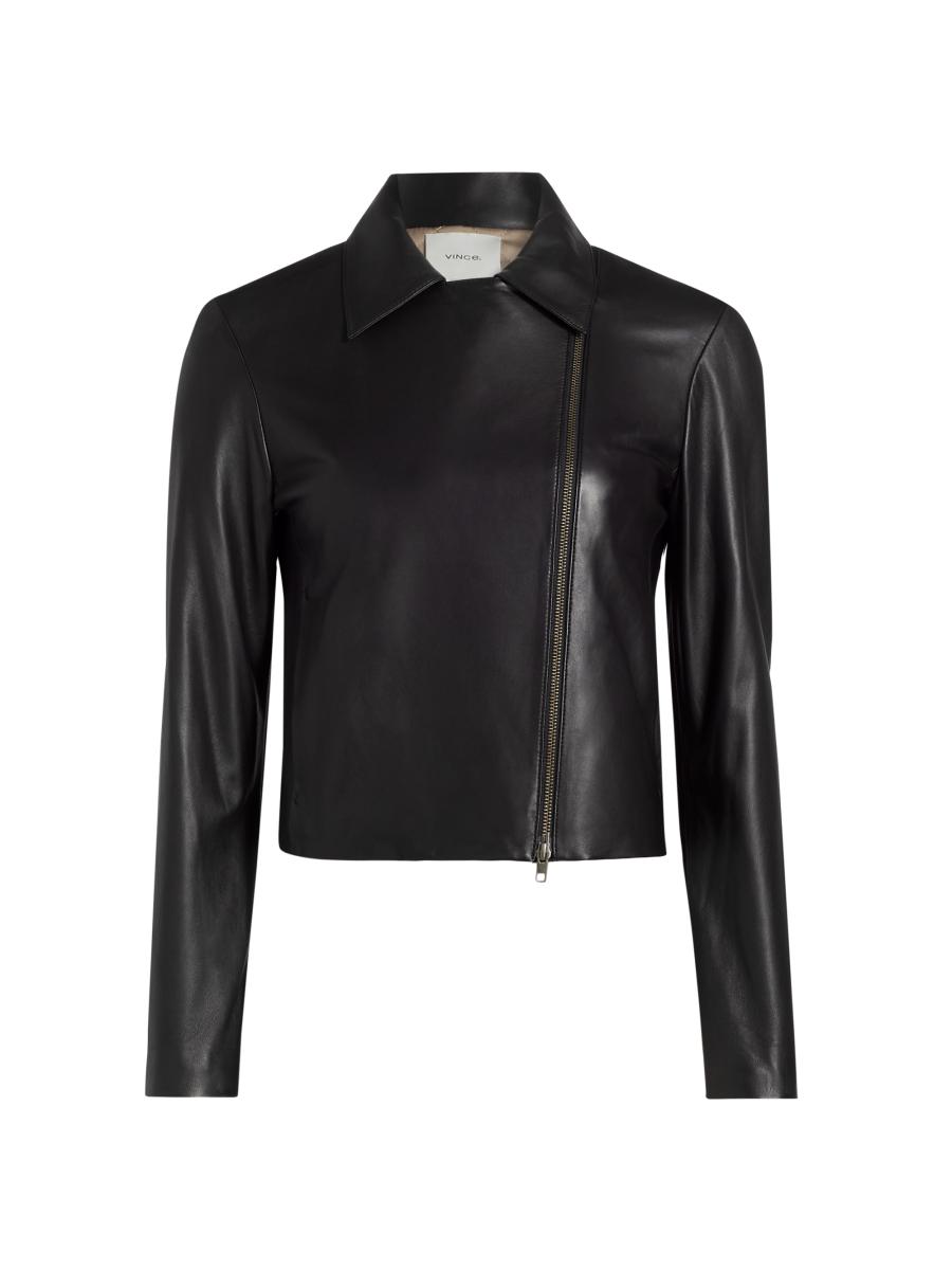 【INCHANT ME】[unisex] Lereve High-Neck Over Fit Leather BZ BAIMORE Women's Sexy PU Leather One Shoulder Long Sleeve