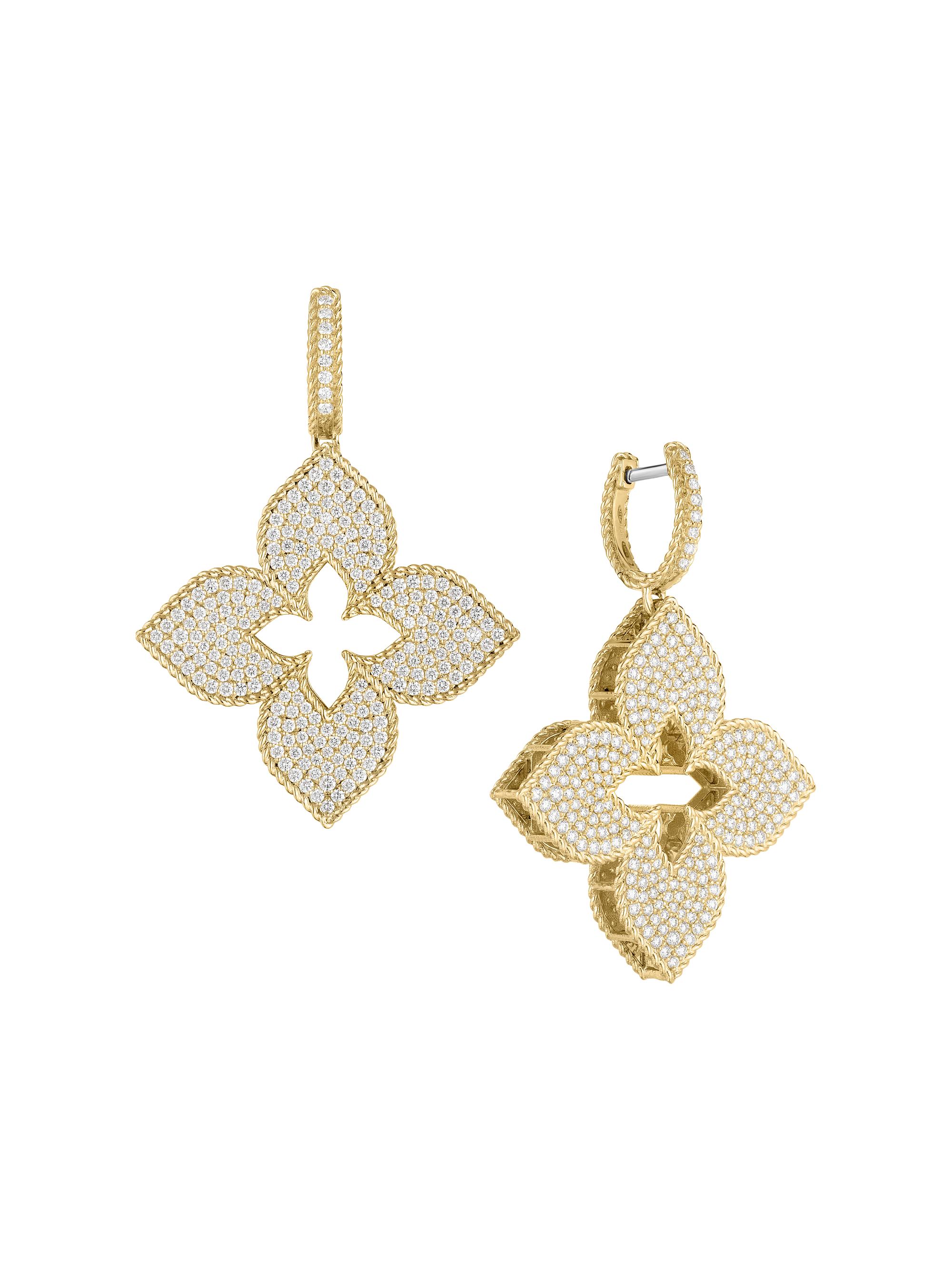 Roberto Coin Women's Venetian Princess 18K Gold & Diamond Drop Earrings - Yellow Gold