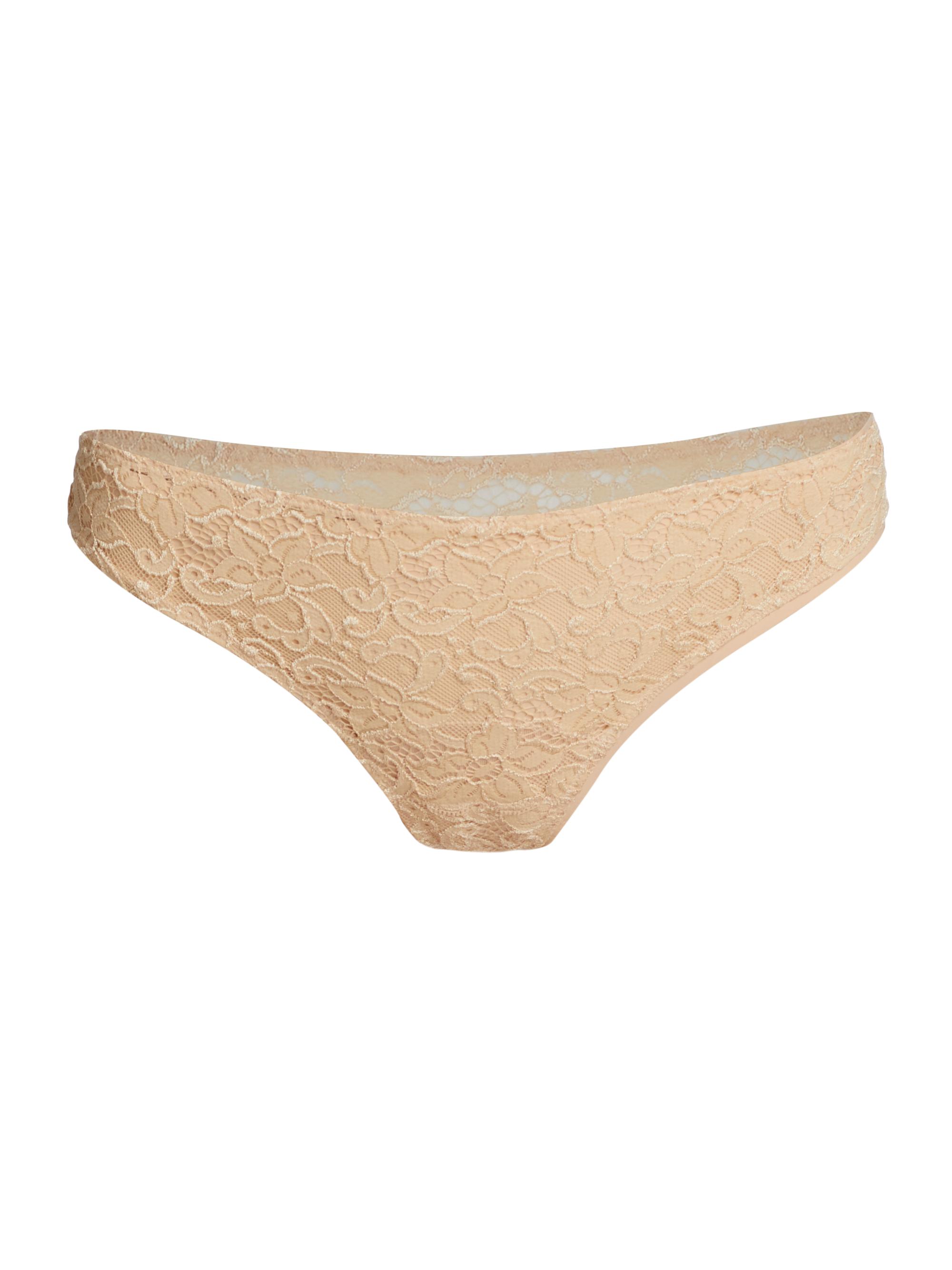 Hanro Women's Stretch Lace Thong - Beige