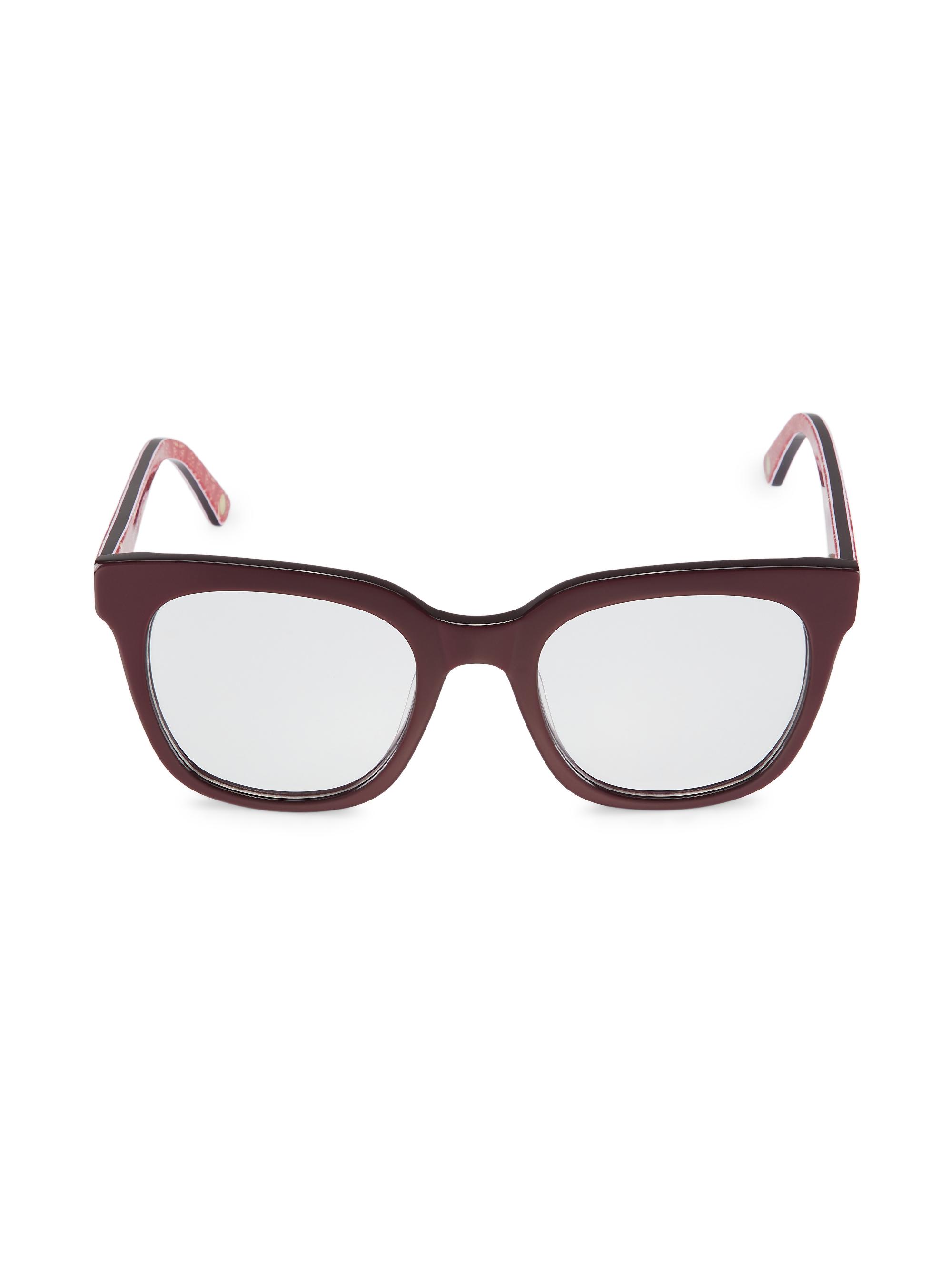 Vontelle Women's Moroccan 54MM Square Optical Glasses - Burgundy