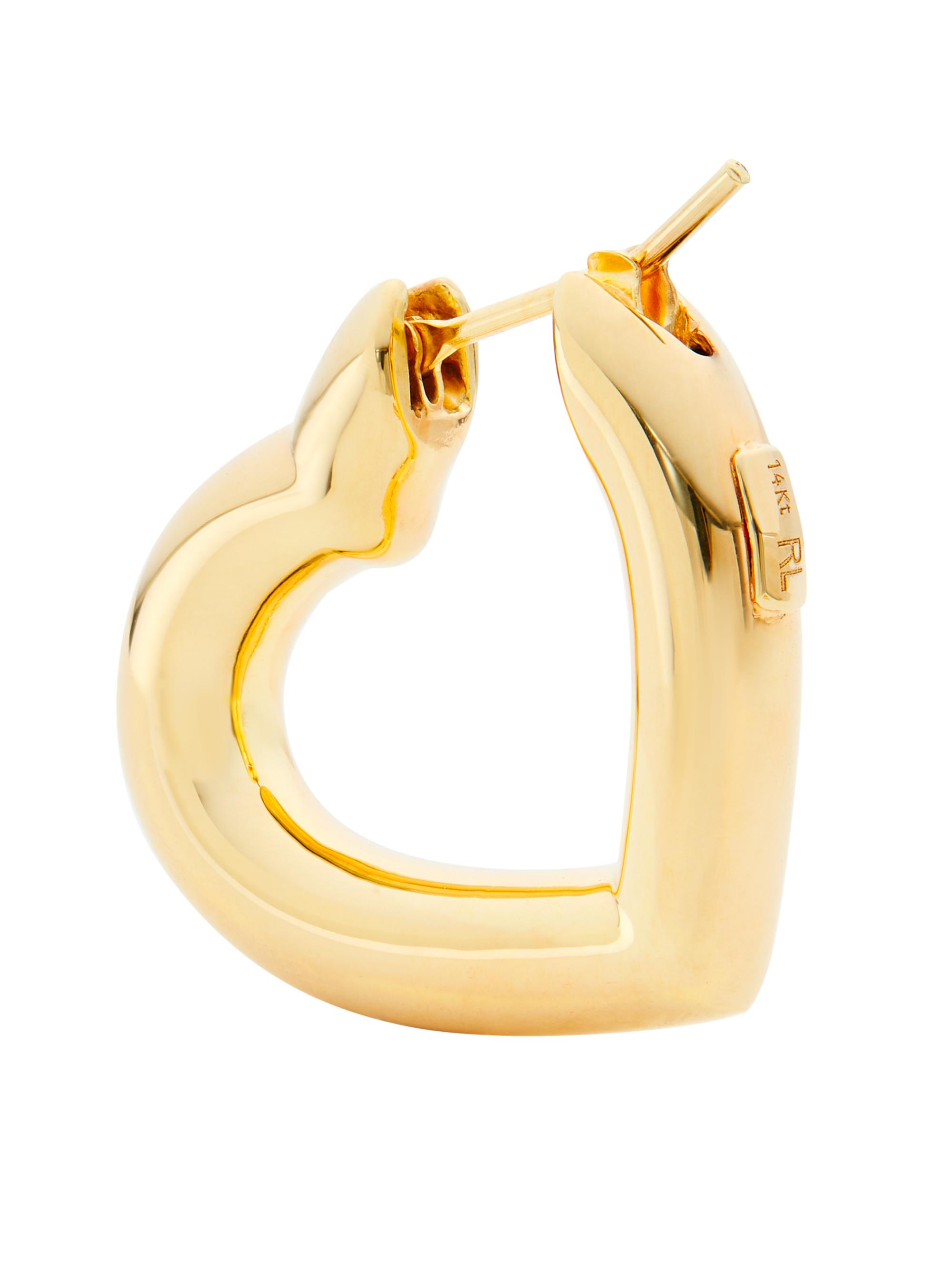 Saks Fifth Avenue Collection 14K Yellow Gold Heart Hoop Earrings