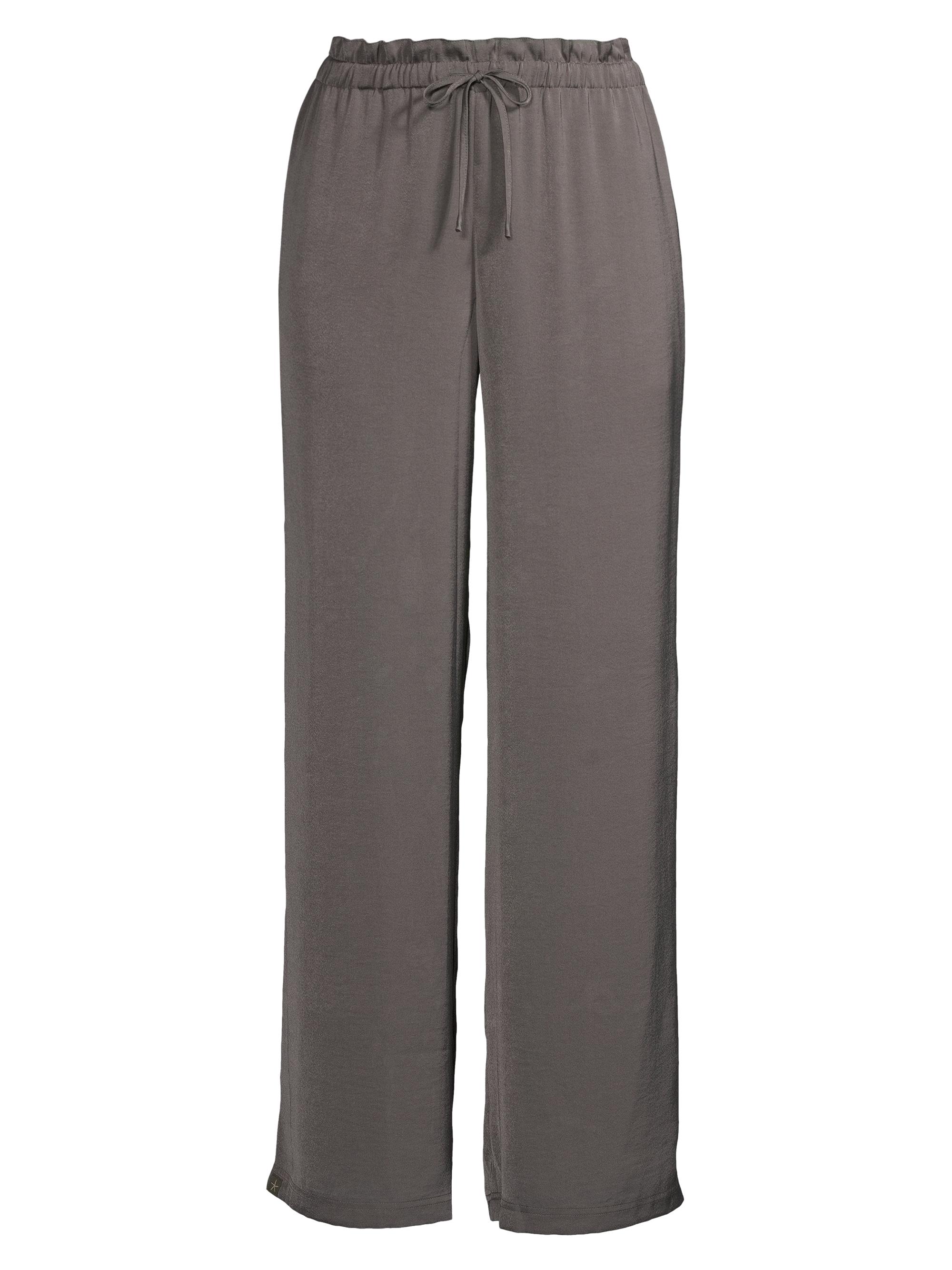 Barefoot Dreams Women's Washed Satin Paperbag Pants - Olive Branch