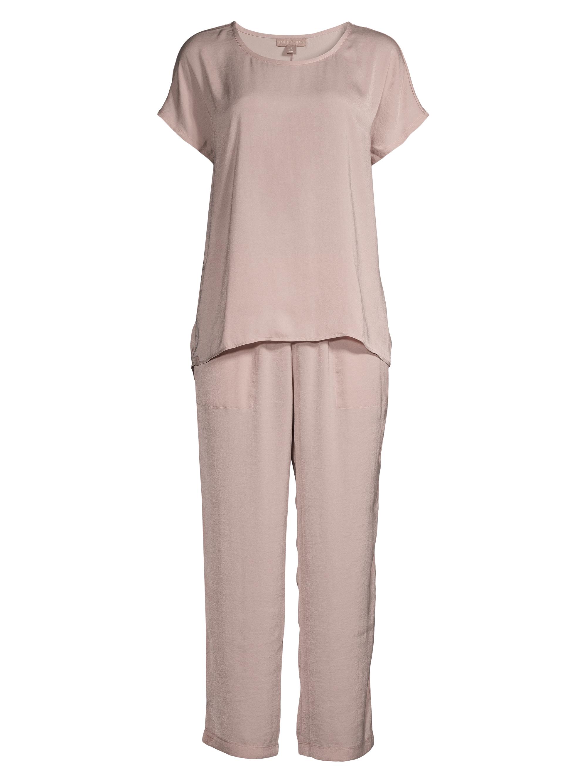 Barefoot Dreams Women's Washed Satin 2-Piece Lounge Set - Feather