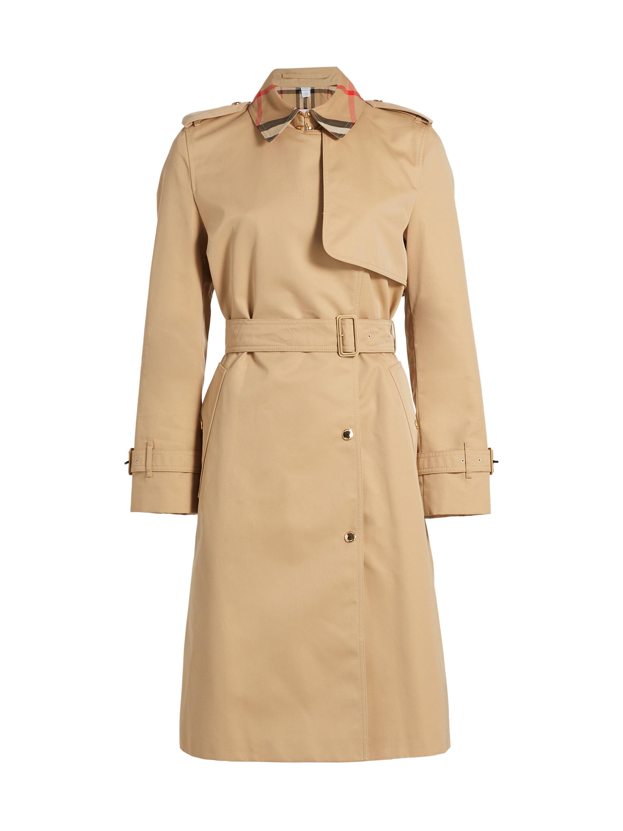 Burberry Women's Sandridge Belted Trench Coat - Honey