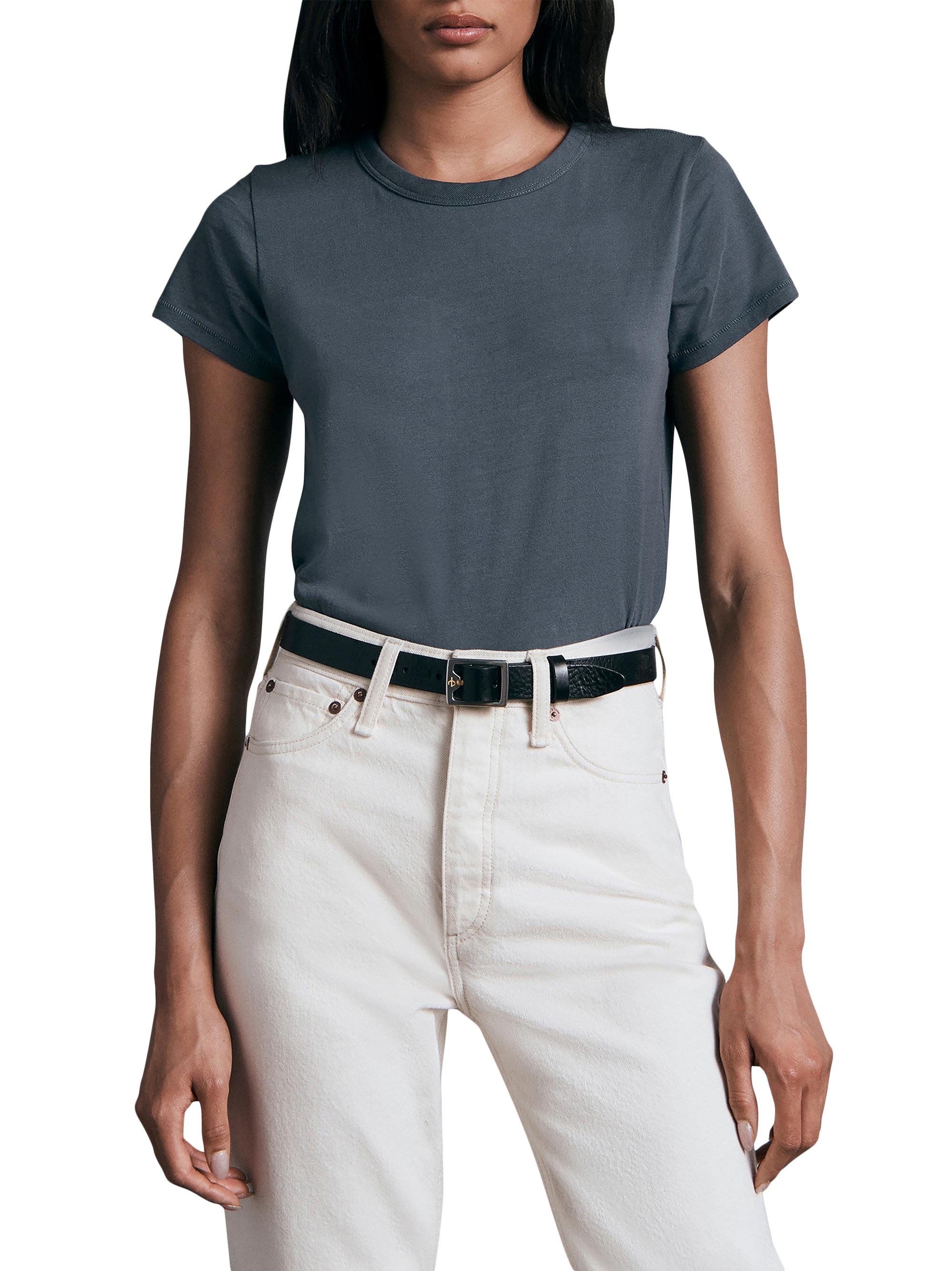 rag & bone Women's Garment Dyed T-Shirt - Slate