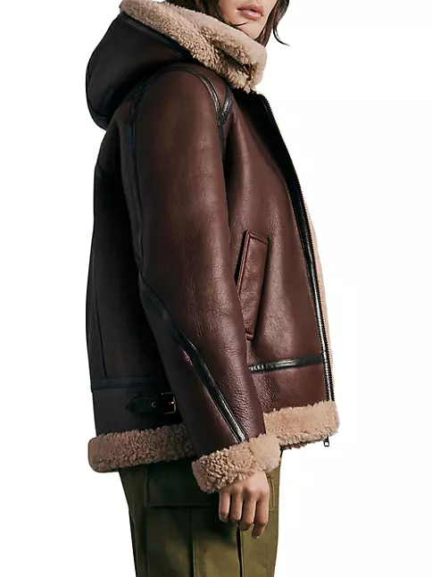Boxy Shearling Aviator Jacket - Women - Ready-to-Wear