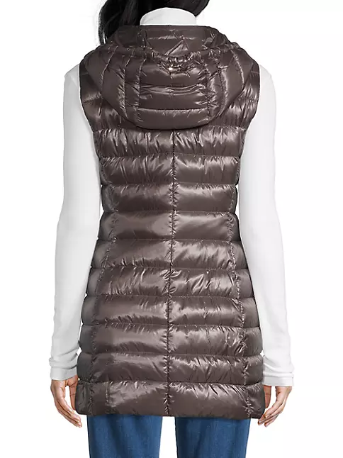 Cashmere and silk down vest in grey - Herno