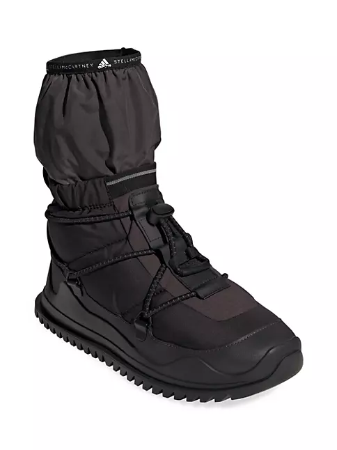Black COLD.RDY shell and rubber boots, adidas By Stella McCartney