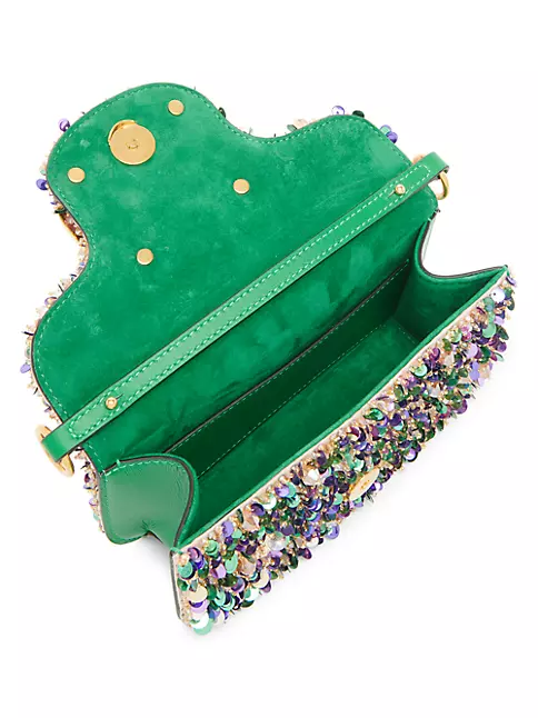 Loco Small Beaded Shoulder Bag in Green - Valentino Garavani