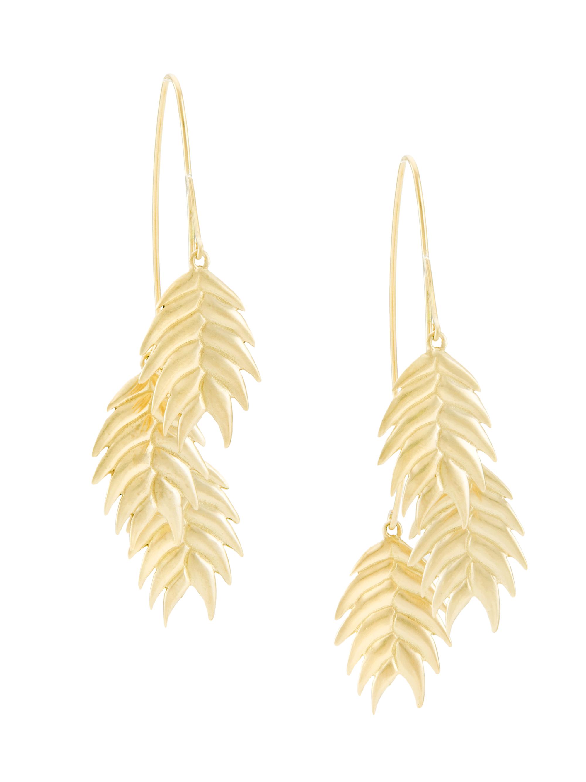 Annette Ferdinandsen Women's Woodland 14K Yellow Gold Wild Oat Cluster Drop Earrings - Gold