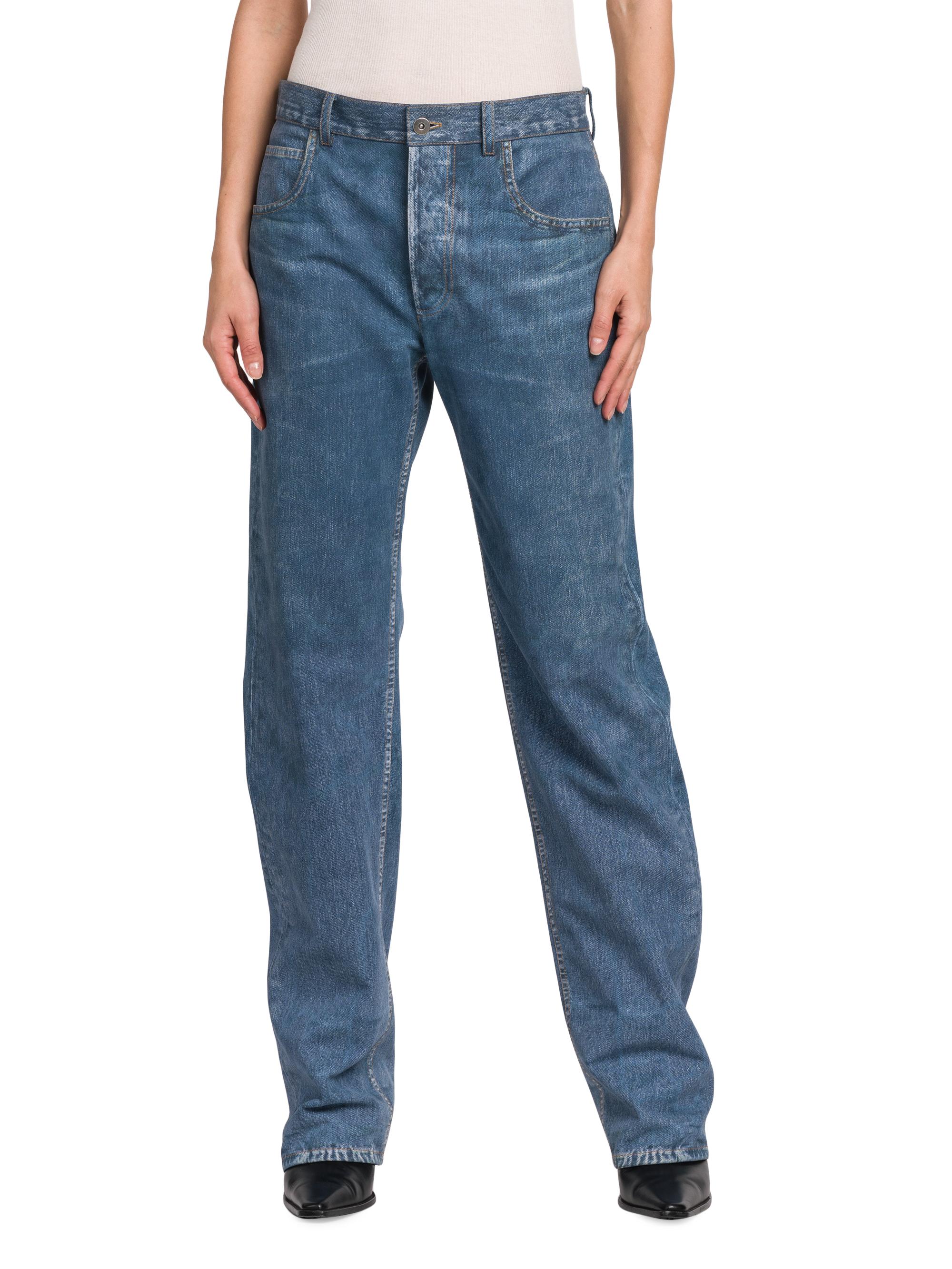 Bottega Veneta Denim-Coated Leather Pants | Saks Fifth Avenue