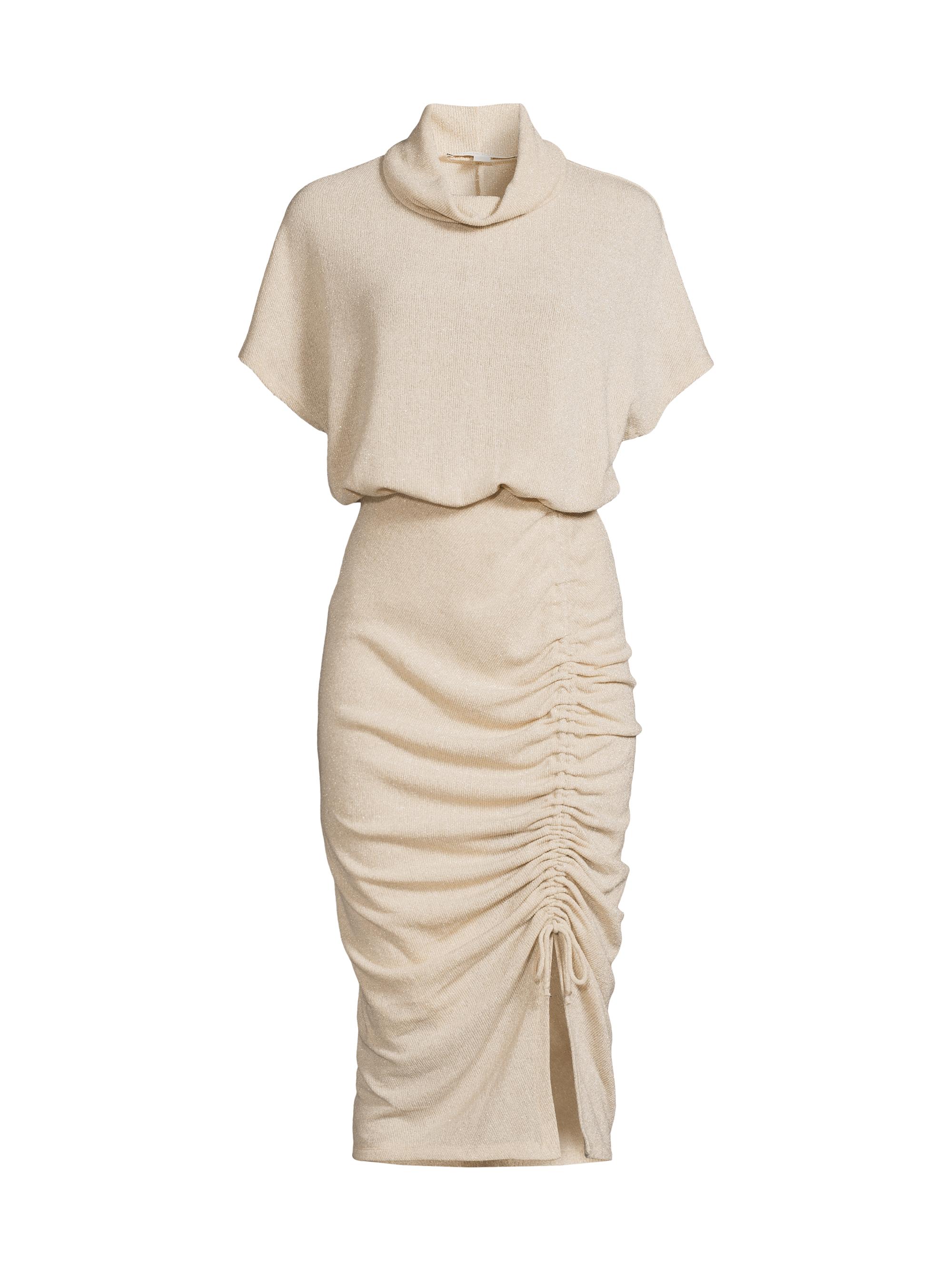 Black Halo Women's Iliana Ruched Sheath Dress - Sparkling Champagne