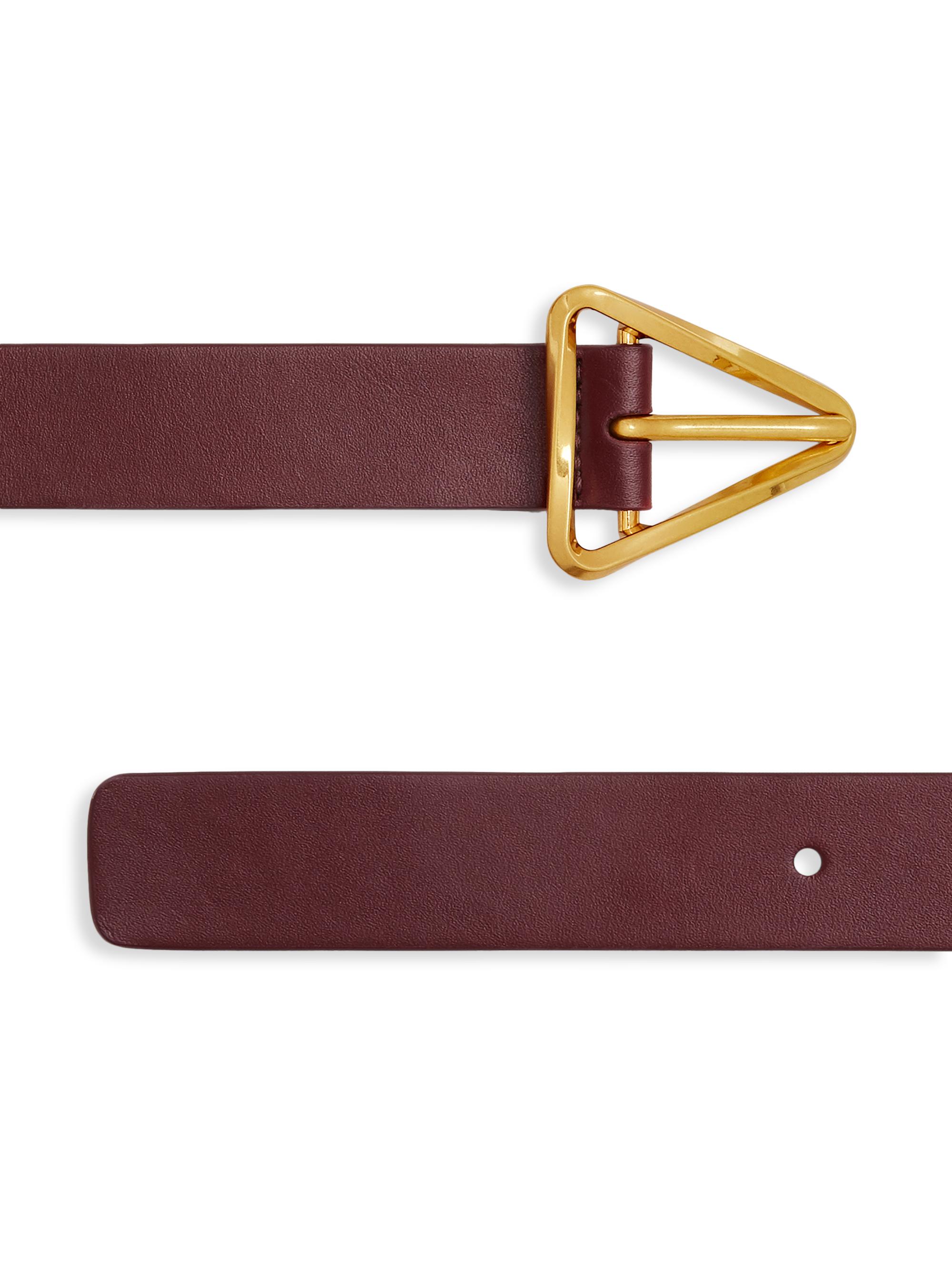 Bottega Veneta Triangle Buckle Leather Belt | Saks Fifth Avenue