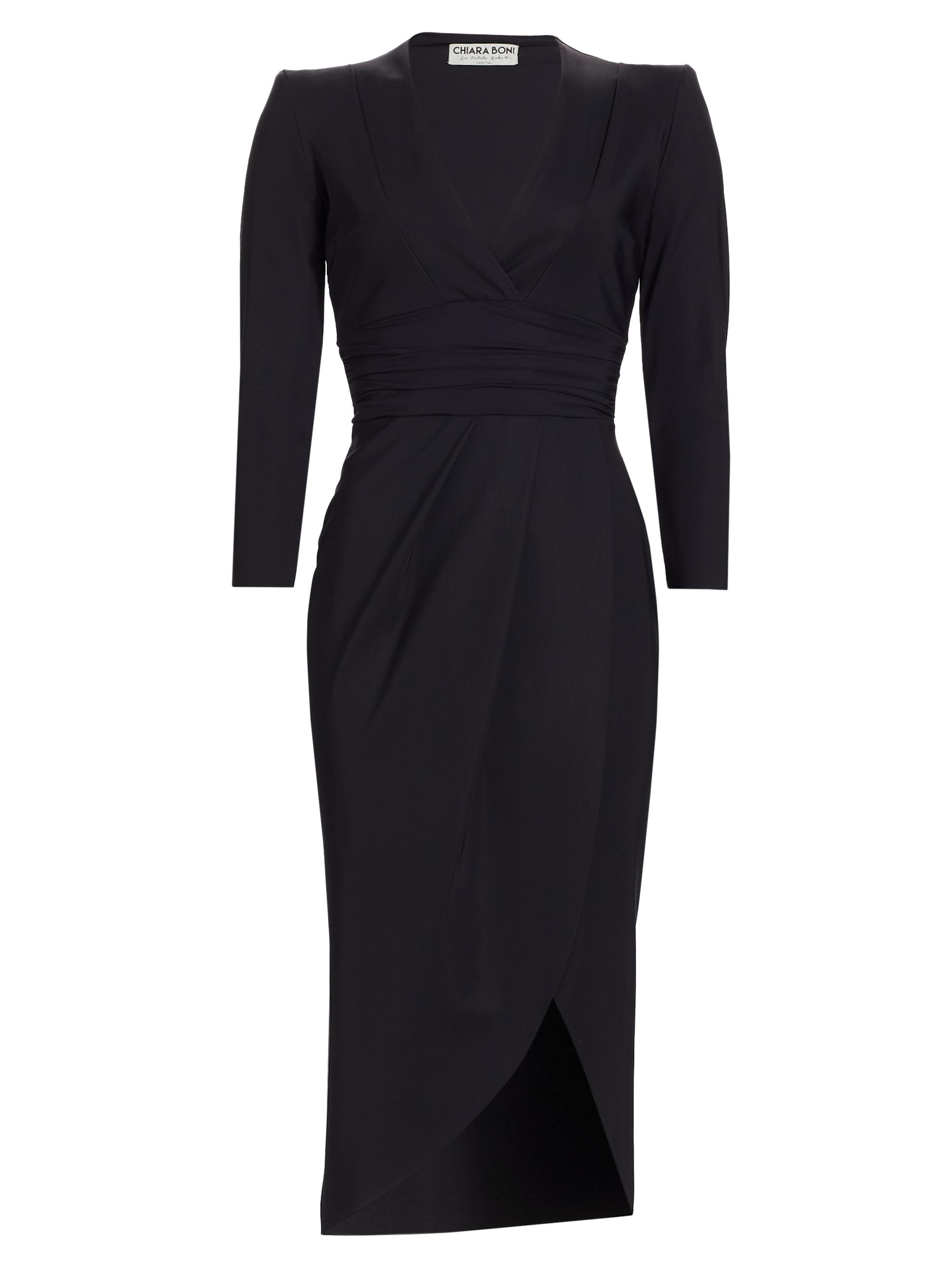 Chiara Boni La Petite Robe Women's Verilla Shoulder-Pad Cocktail Dress - Black