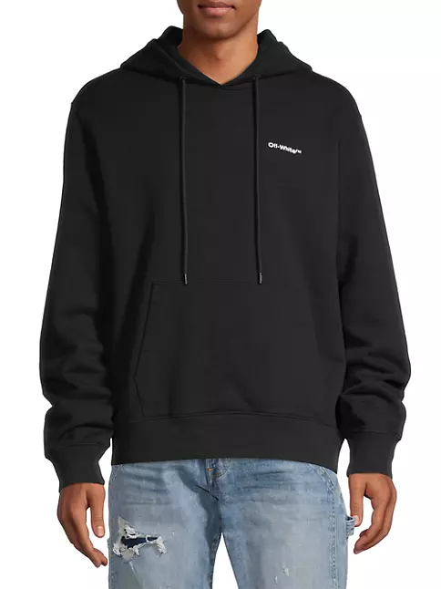 Shop Off-White Wave Outline Diagonal Slim-Fit Hoodie Sweatshirt