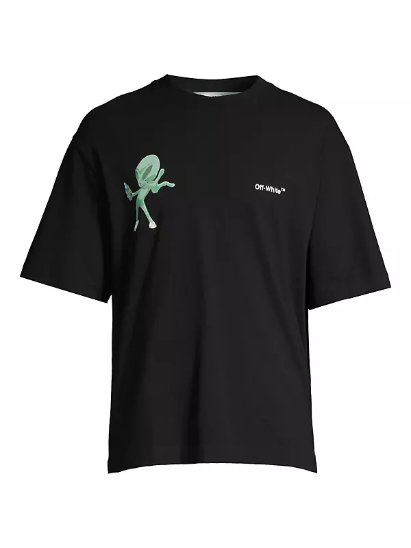 Shop Off-White Alien Spray World Skate Short-Sleeve T-Shirt