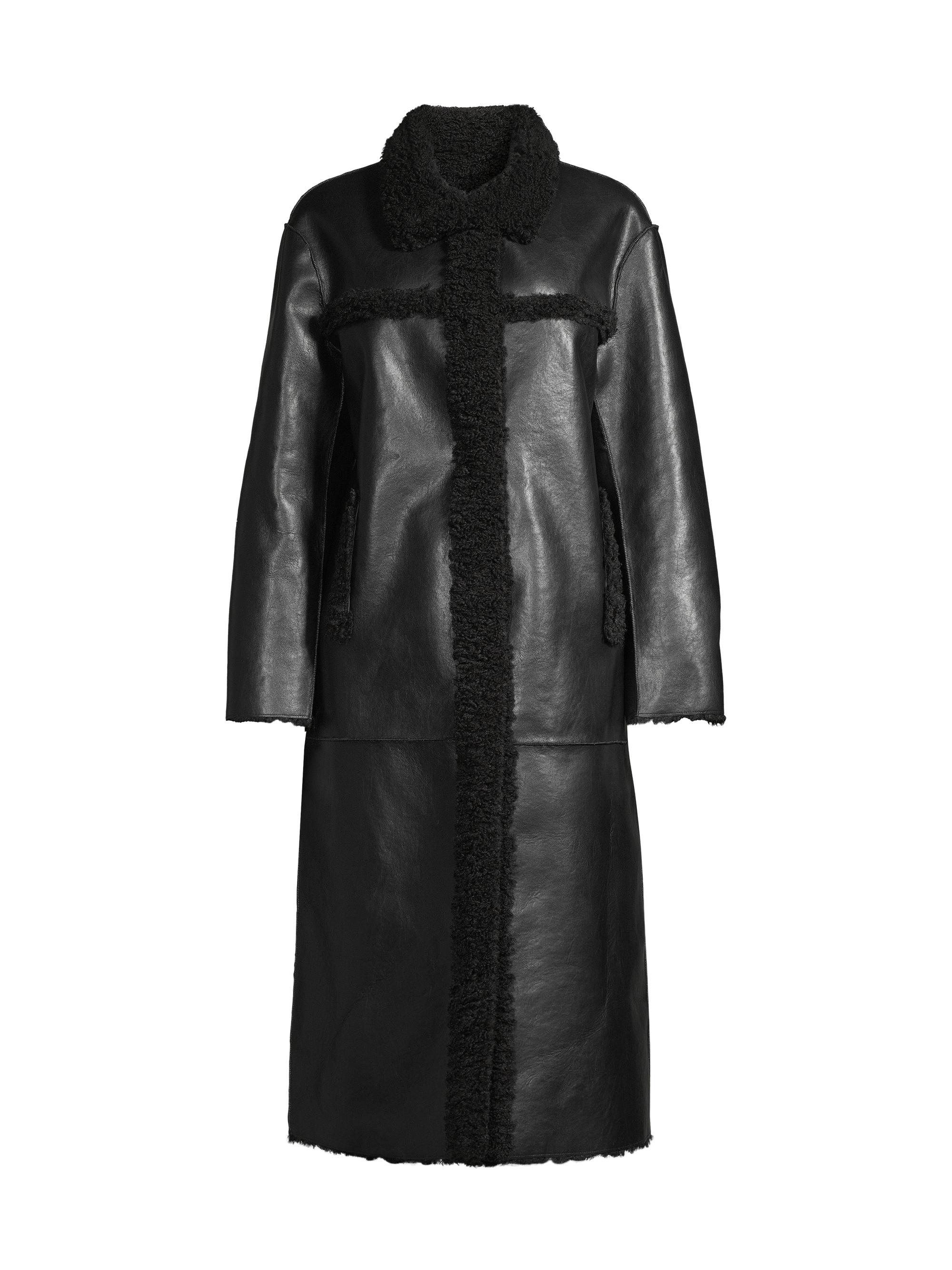 Apparis Women's Tilly Faux Leather & Shearling Coat - Noir