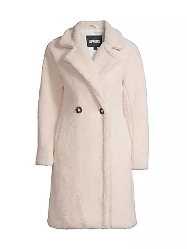 Anouck Double-Breasted Faux Shearling Coat