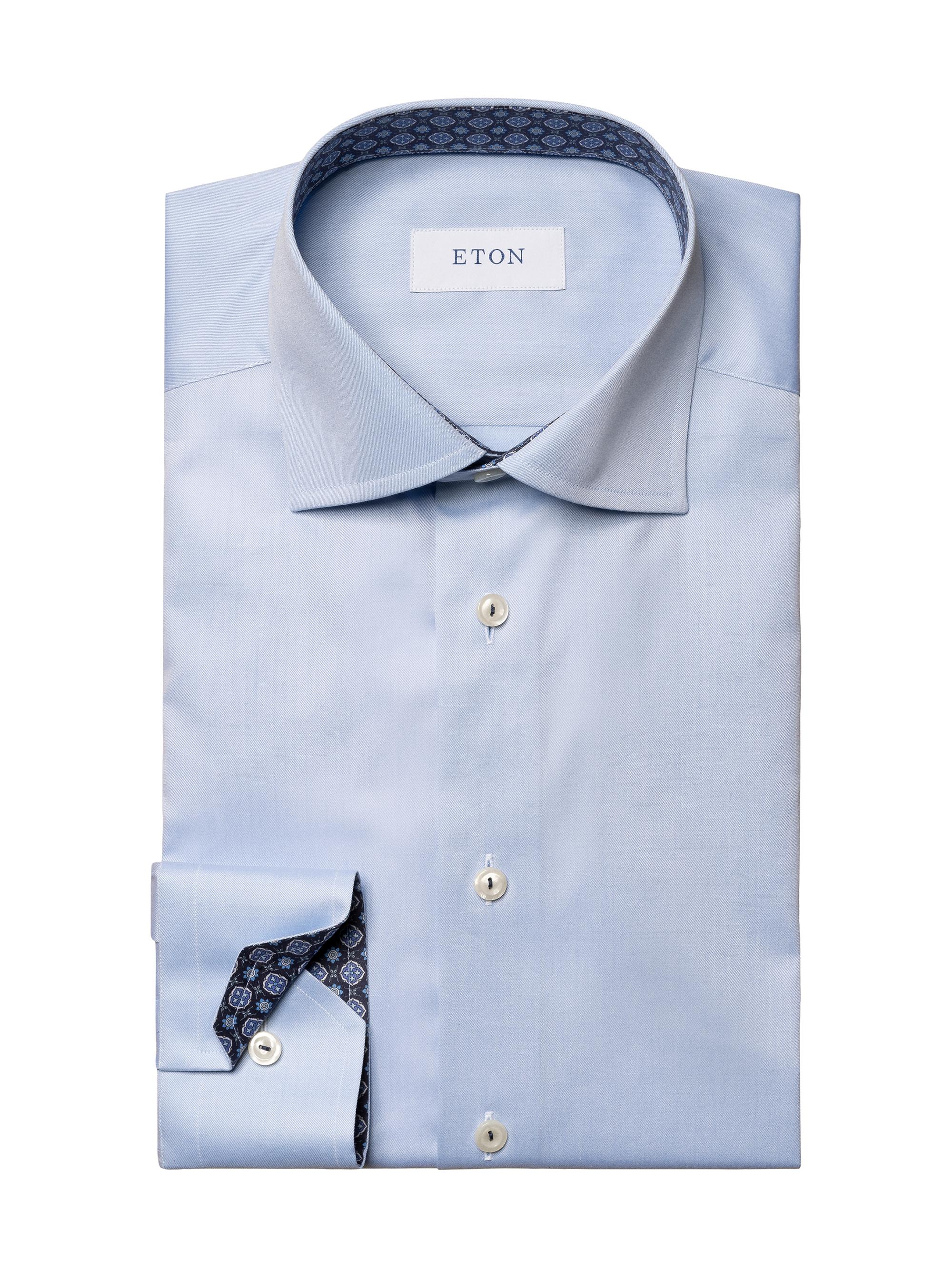 Eton Men's Slim-Fit Medallion Print Shirt - Blue