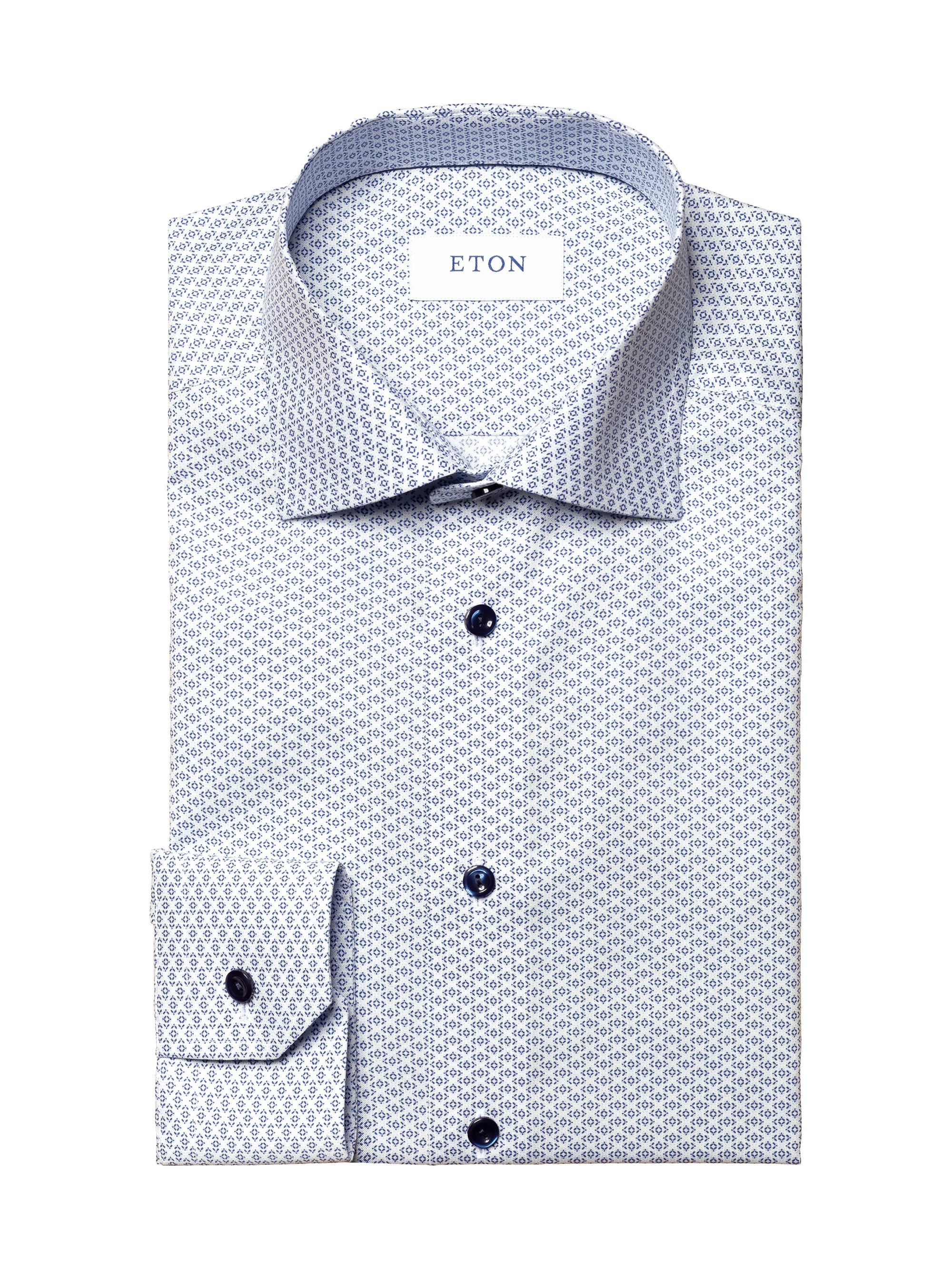 Eton Men's Slim-Fit Twill Dress Shirt - Blue