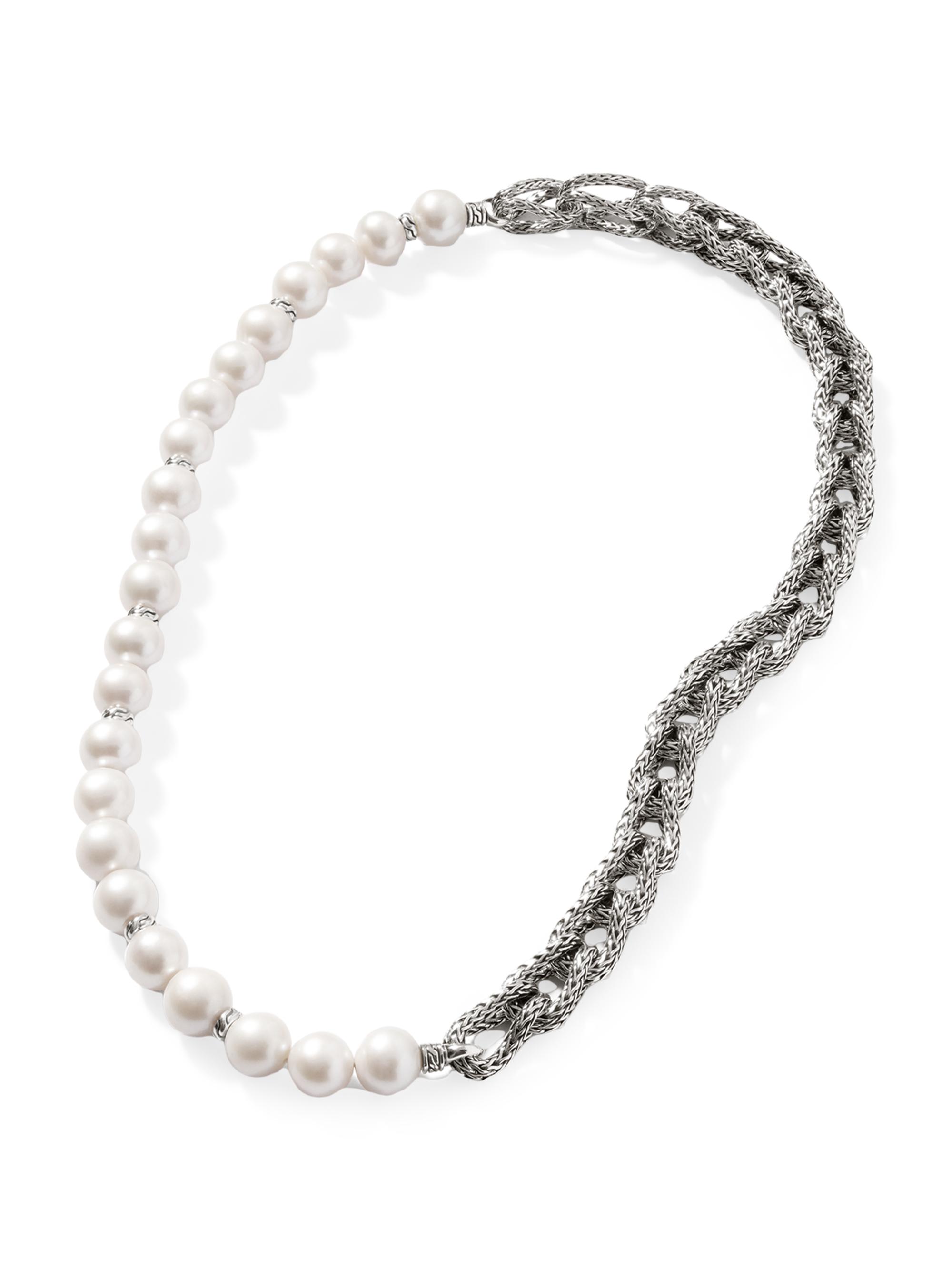 John Hardy Women's Asli Sterling Silver & Freshwater Pearl Chain Necklace - Silver