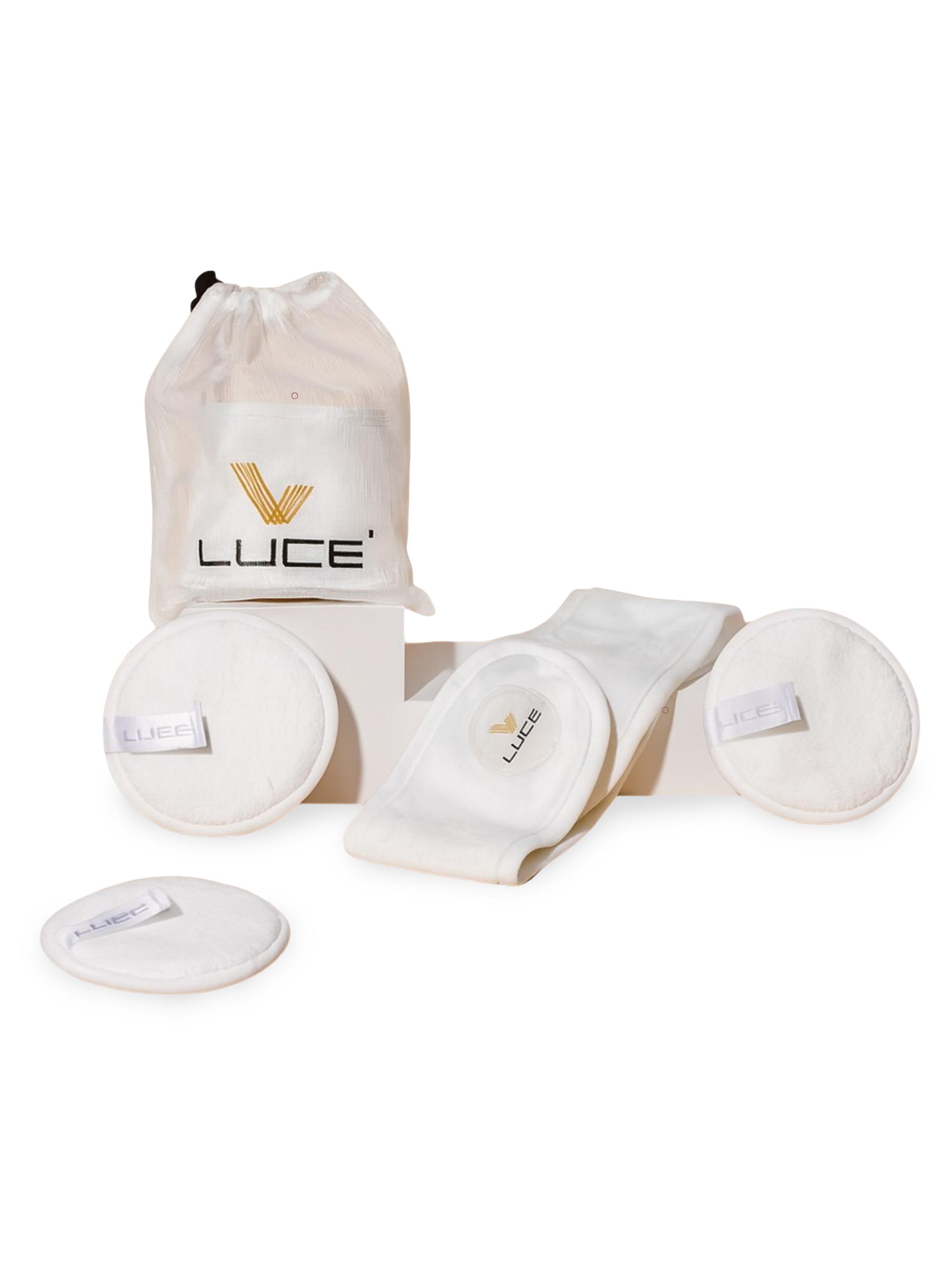 Luce Women's Eco-Conscious 5 Piece Makeup Remover Set - Soft and Effective - White